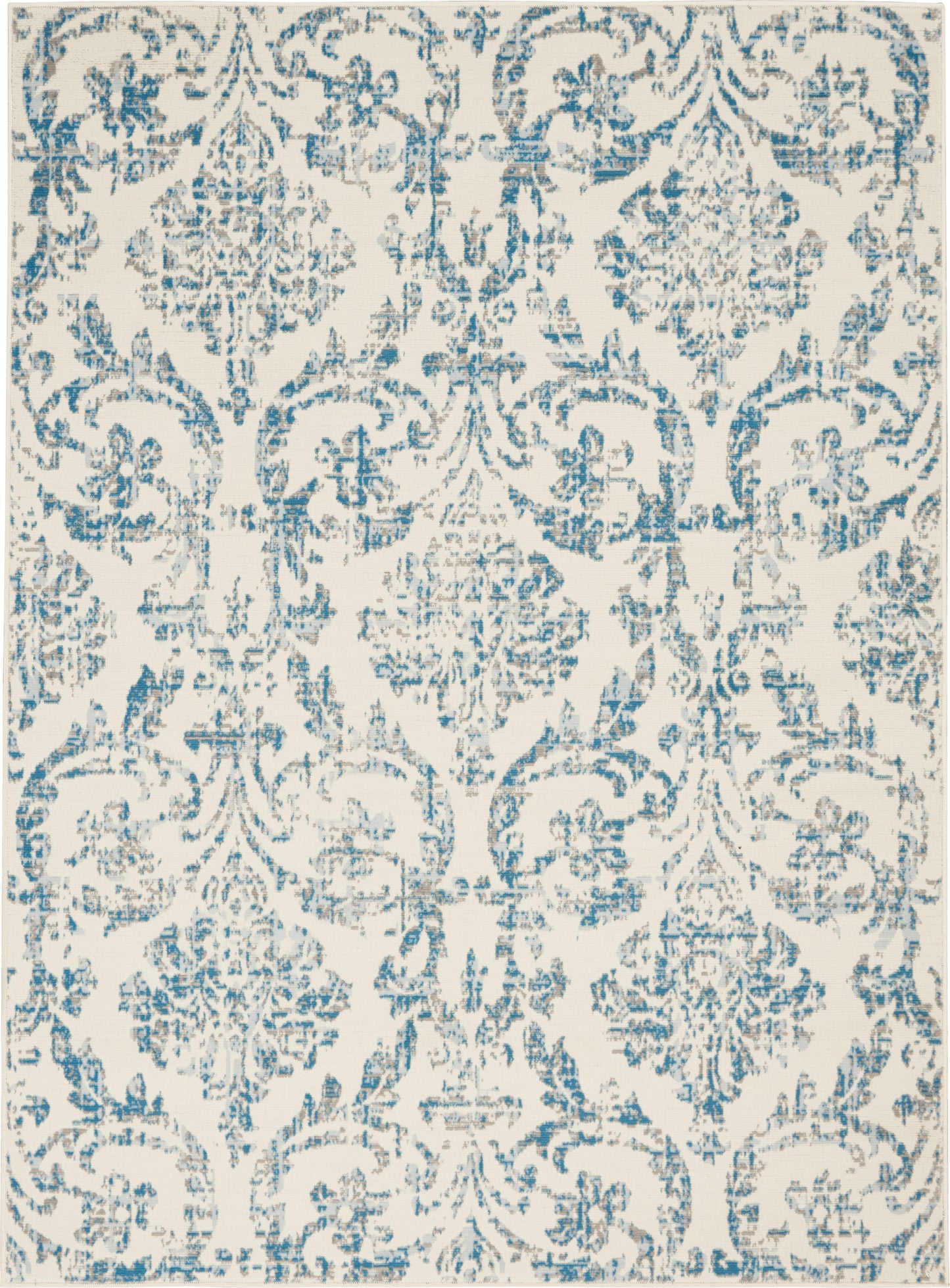 Nourison Jubilant 5'3" x 7'3" Ivory Blue Vintage Indoor Rug