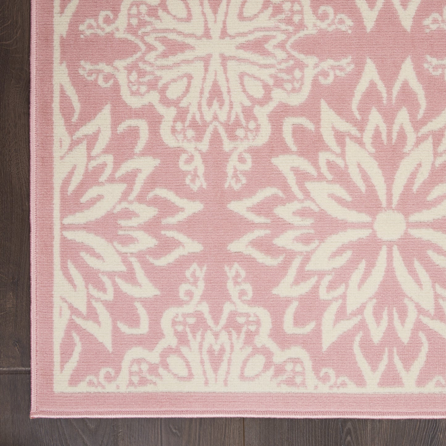 Nourison Jubilant 6' x 9' Ivory Pink Farmhouse Indoor Rug