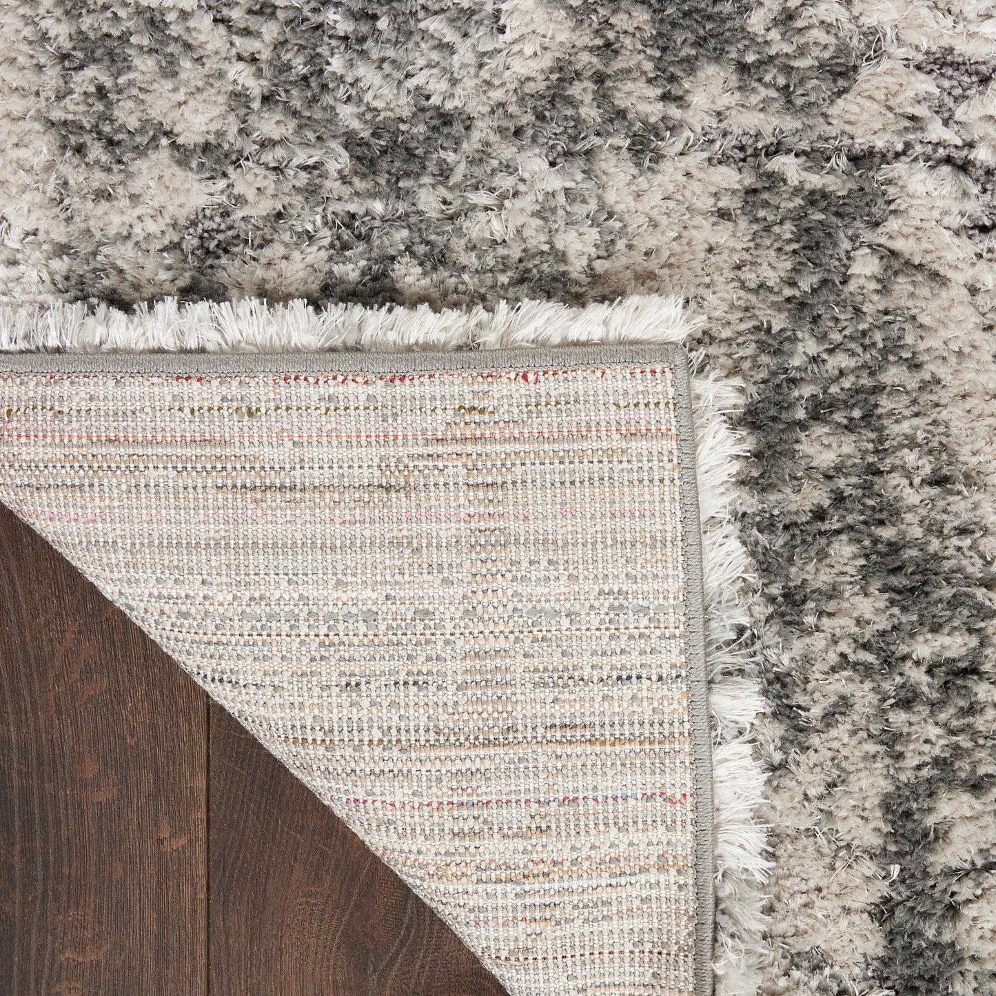 Nourison Dreamy Shag 9' x 12' Ivory Charcoal Shag Indoor Rug