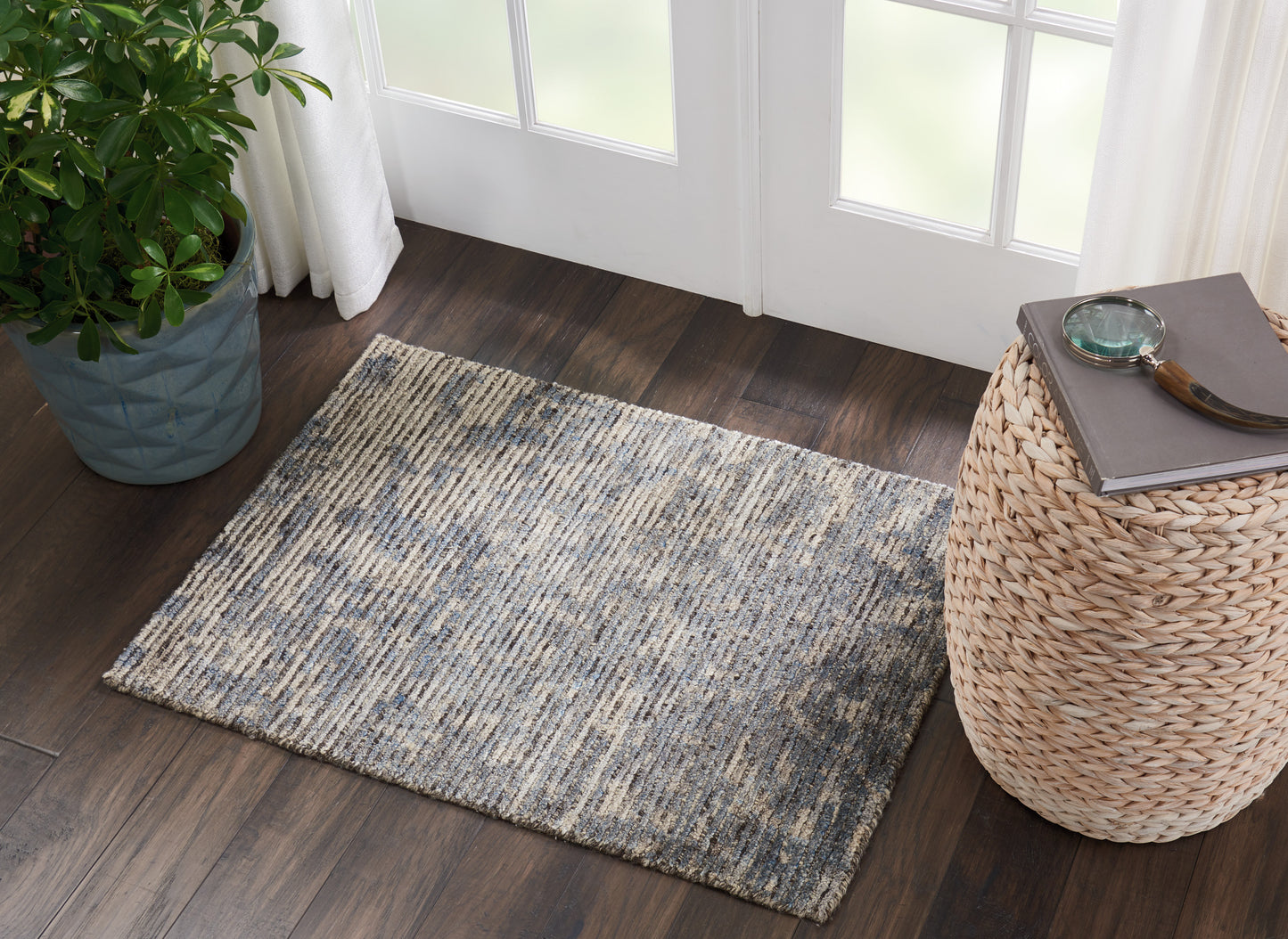 Nourison Ellora 2' x 3' Graphite Modern Indoor Rug