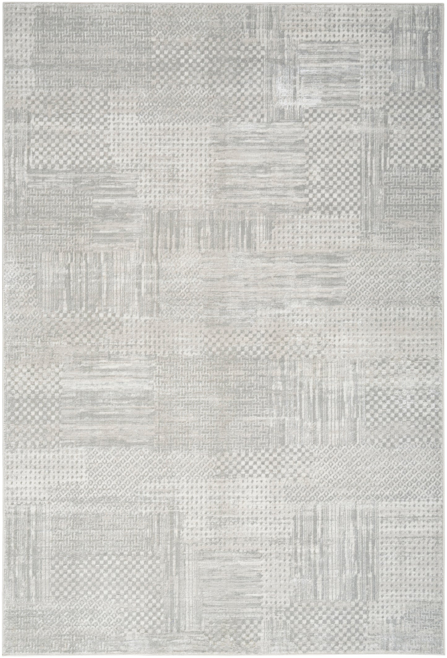 Nourison Glitz 3'11" x 5'11" Silver Grey Modern Indoor Rug