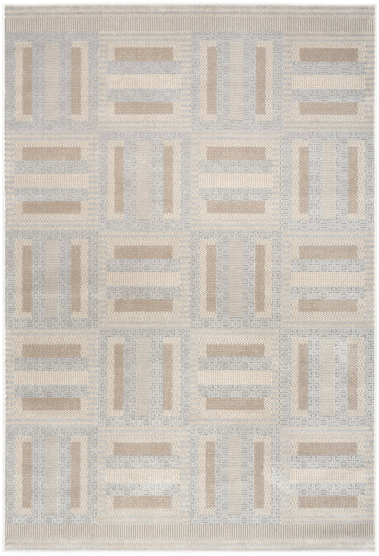 Nourison Nordic 5' x 7' Grey Multicolor Modern Indoor Rug