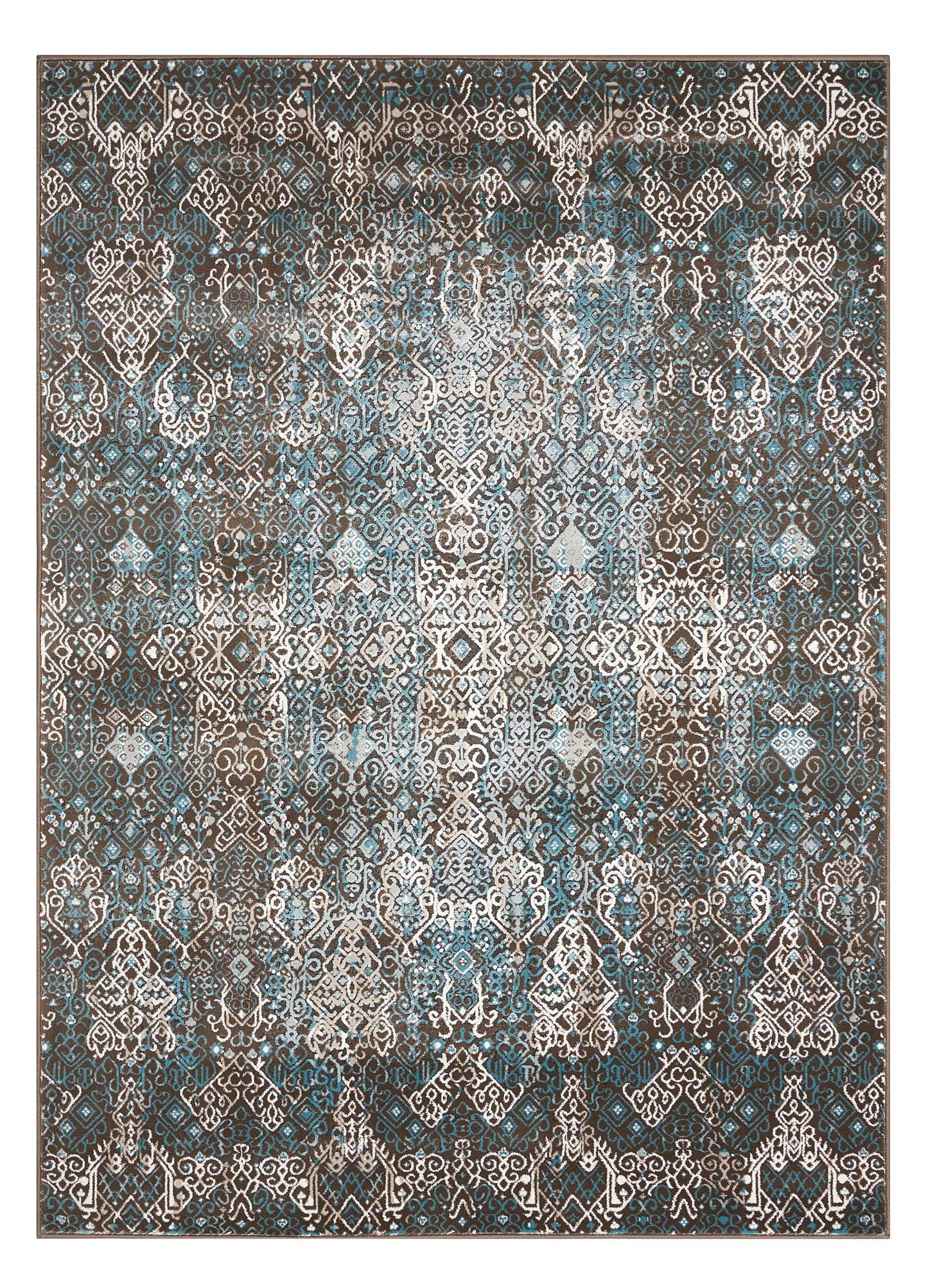 Nourison Karma 9'3" x 12'9" Blue Vintage Indoor Rug