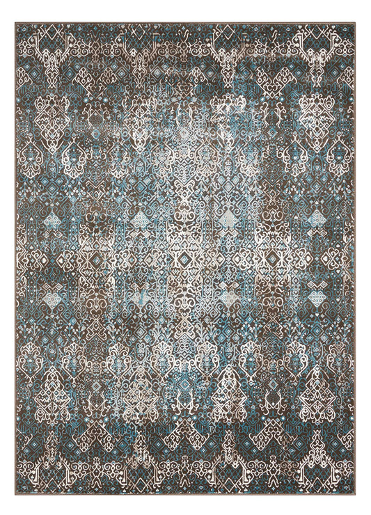 Nourison Karma 9'3" x 12'9" Blue Vintage Indoor Rug