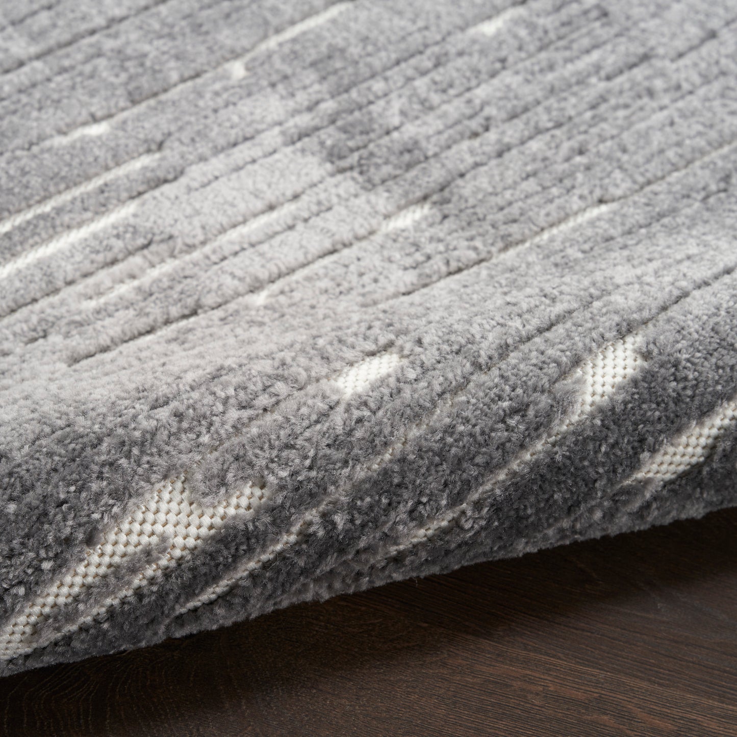 Nourison Care Free 6'7" x 9'2" Grey Modern Indoor Rug