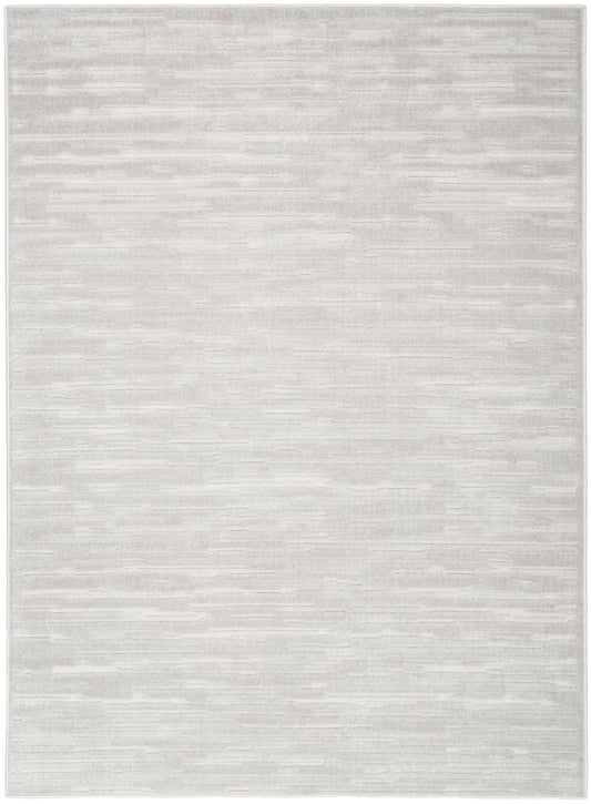 Nourison Care Free 3'11" x 5'11" Light Grey Modern Indoor Rug