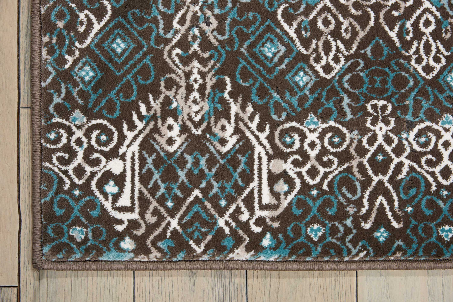 Nourison Karma 9'3" x 12'9" Blue Vintage Indoor Rug