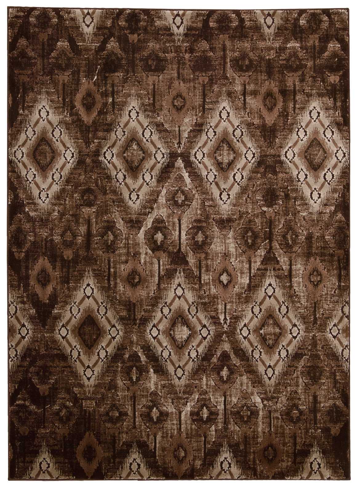 Nourison Karma 9'3" x 12'9" Chocolate Vintage Indoor Rug