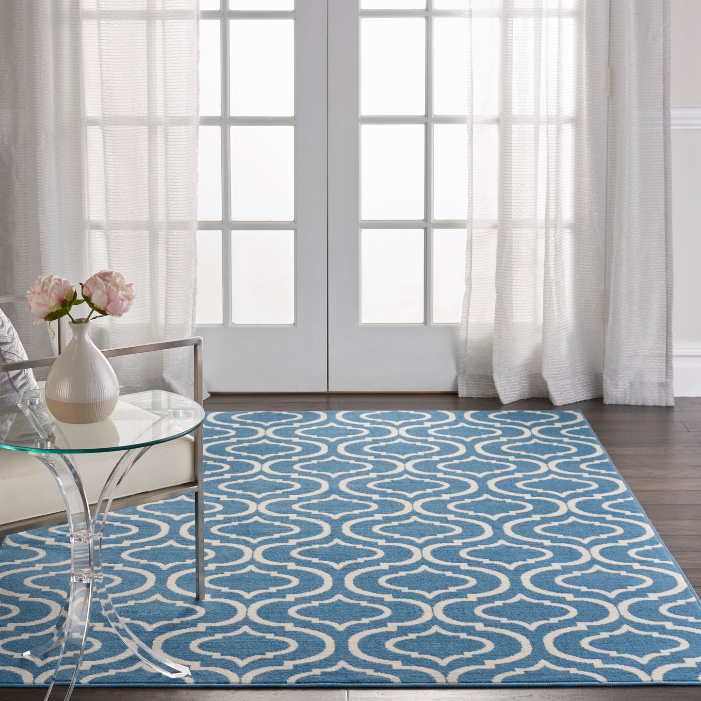 Nourison Jubilant 4' x 6' Blue Contemporary Indoor Rug