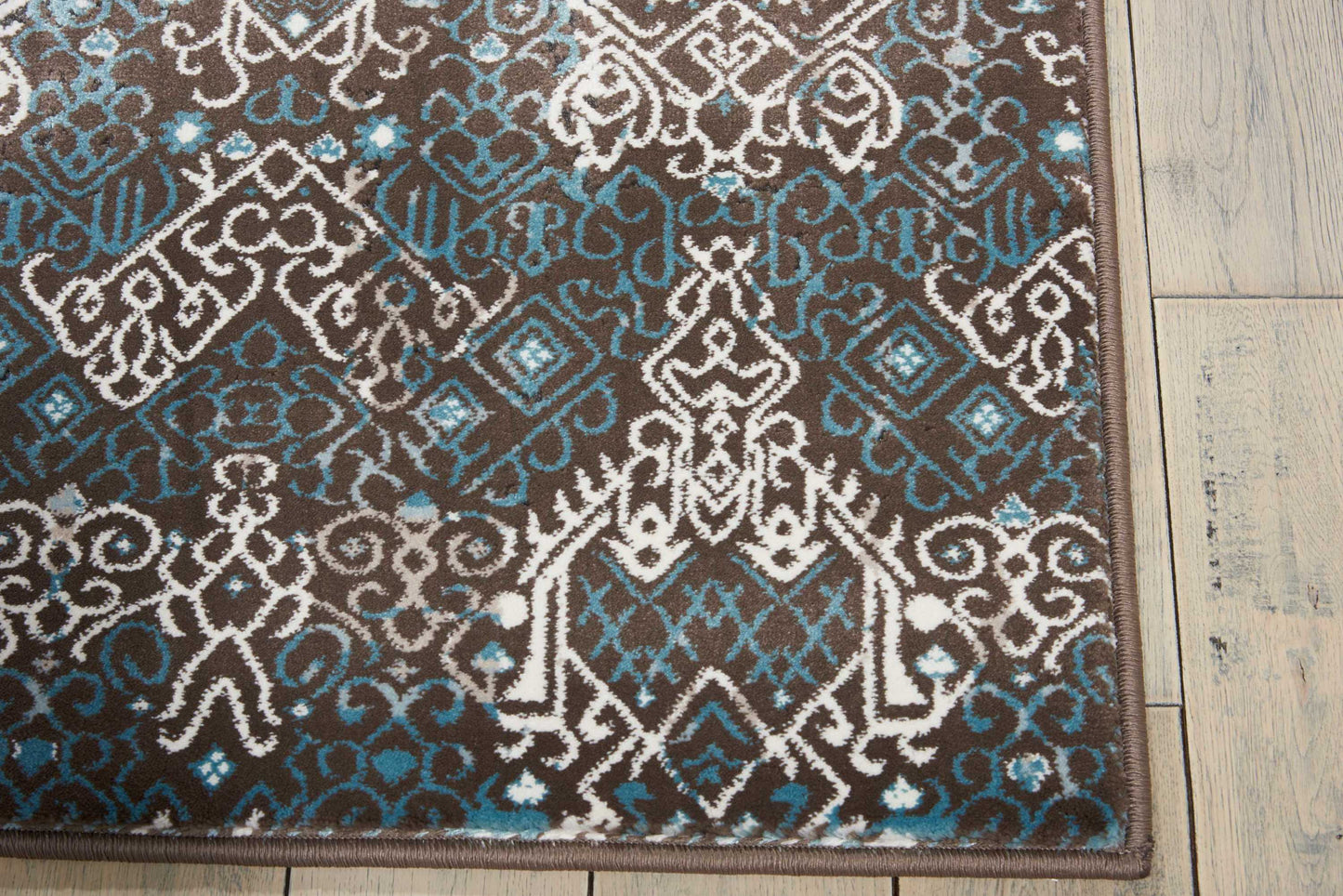 Nourison Karma 9'3" x 12'9" Blue Vintage Indoor Rug