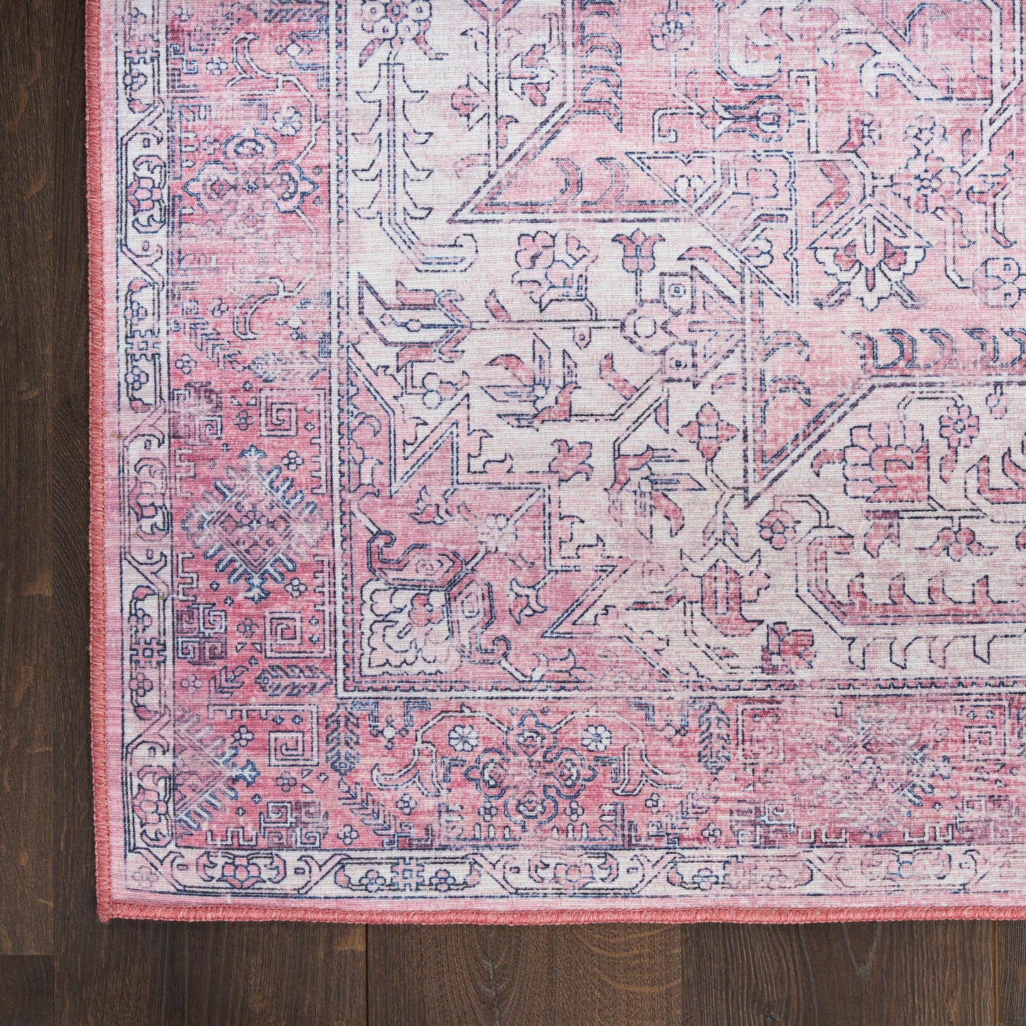Nourison Nourison Washables 2'2" x 8' Pink Vintage Indoor Rug