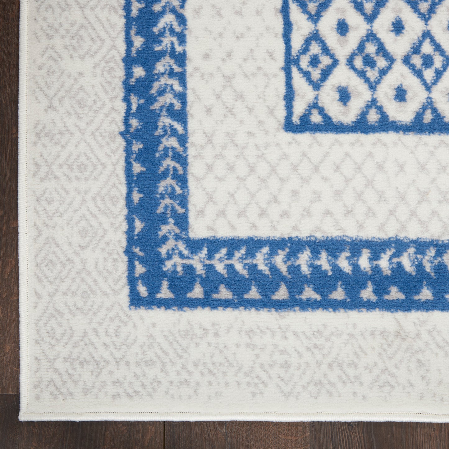 Nourison Whimsicle 4' x 6' Ivory Blue Farmhouse Indoor Rug