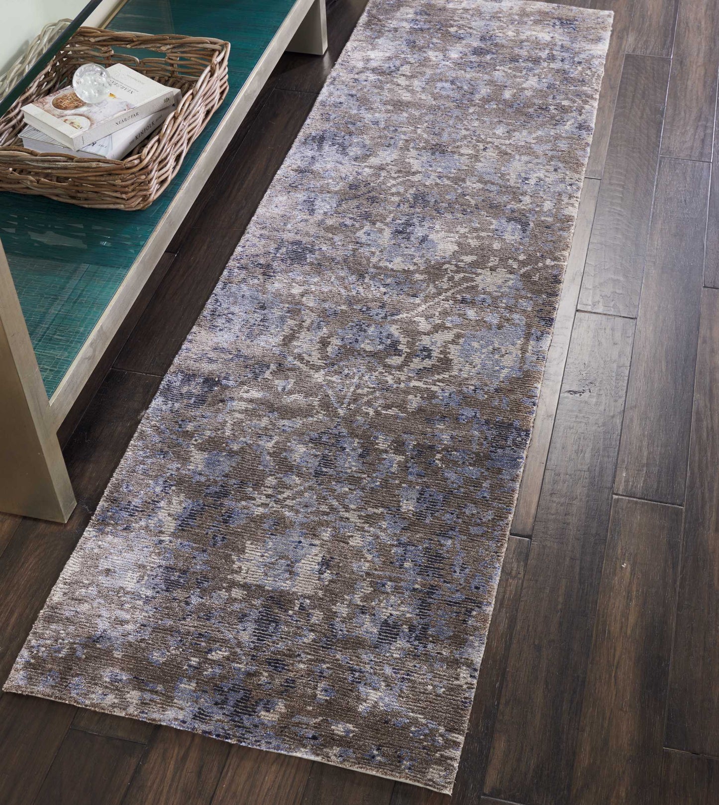 Nourison Lucent 2'3" x 8' Dove Vintage Indoor Rug