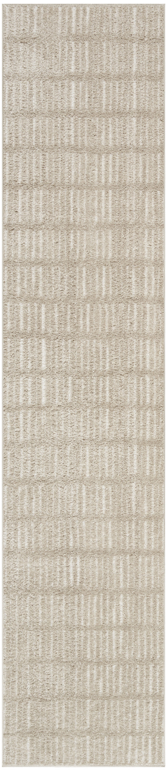 Nourison Modern Comfort 2'2" x 10' Grey Ivory Scandinavian Indoor Rug