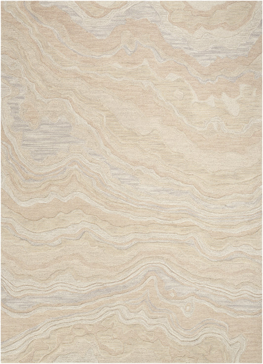 Nourison Graceful 5'3" x 7'3" Beige Modern Indoor Rug