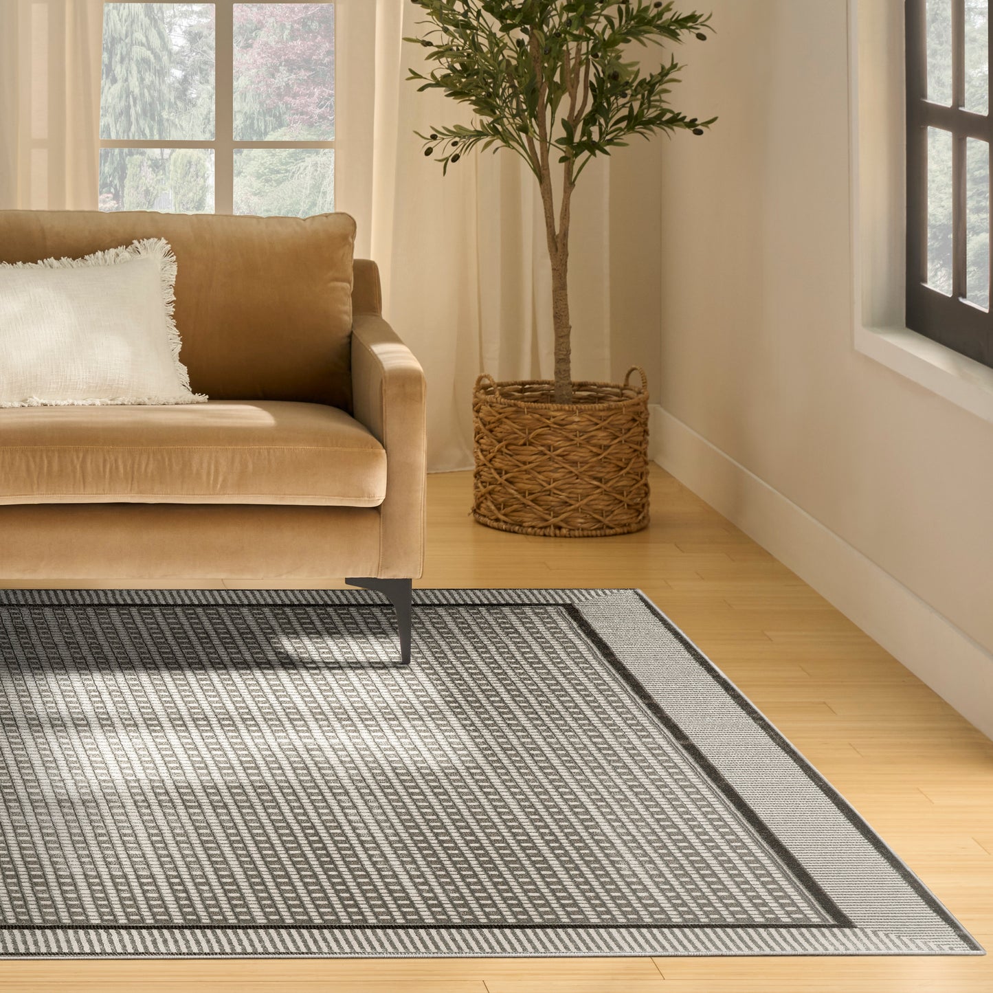 Nourison Nordic 8' x 10' Ivory Grey Modern Indoor Rug