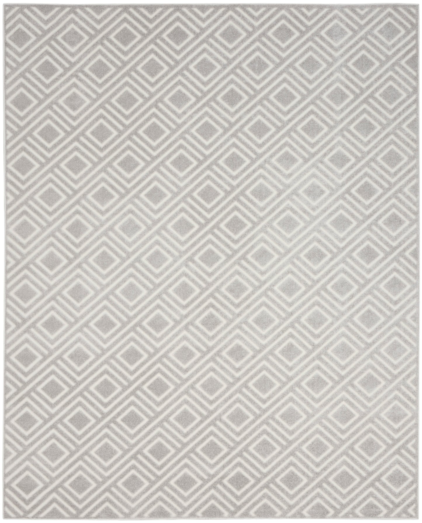 Nourison Care Free 7'10" x 9'10" Light Grey Modern Indoor Rug