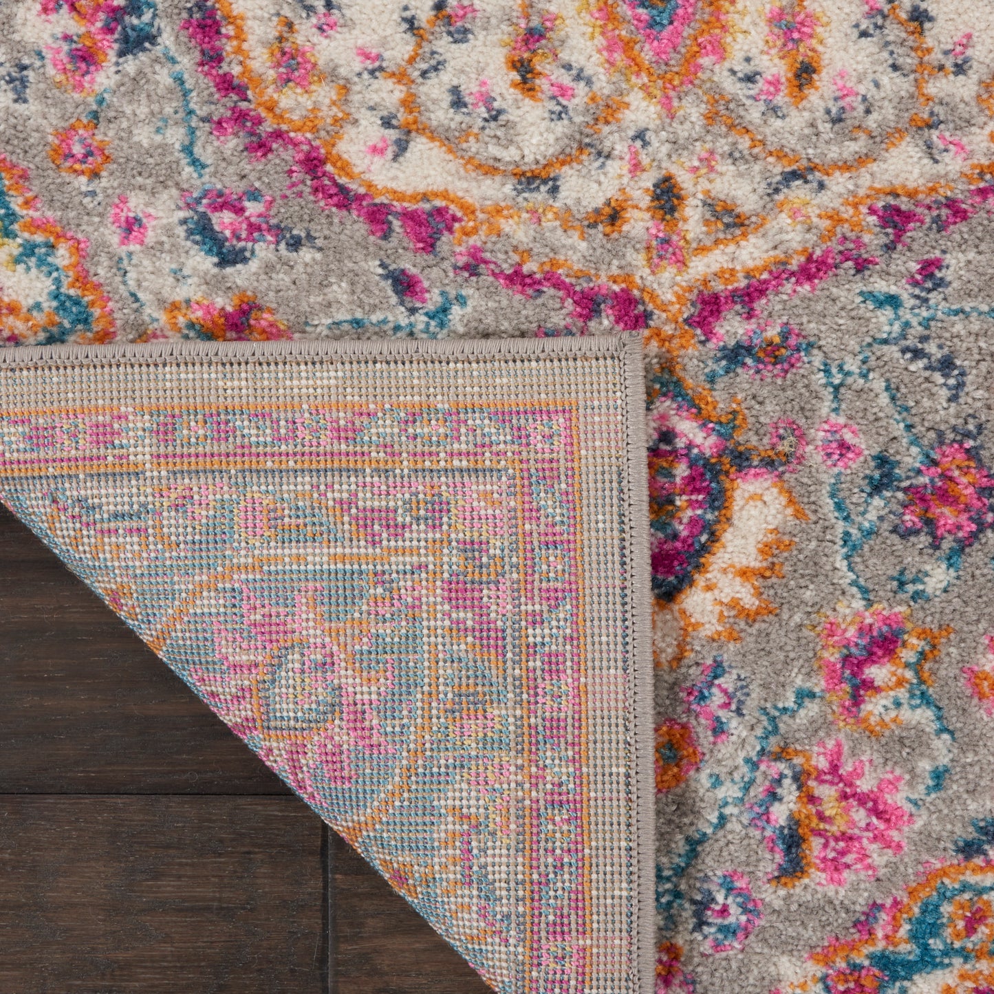 Nourison Passion 2'2" x 10' Grey/Multi Transitional Indoor Rug