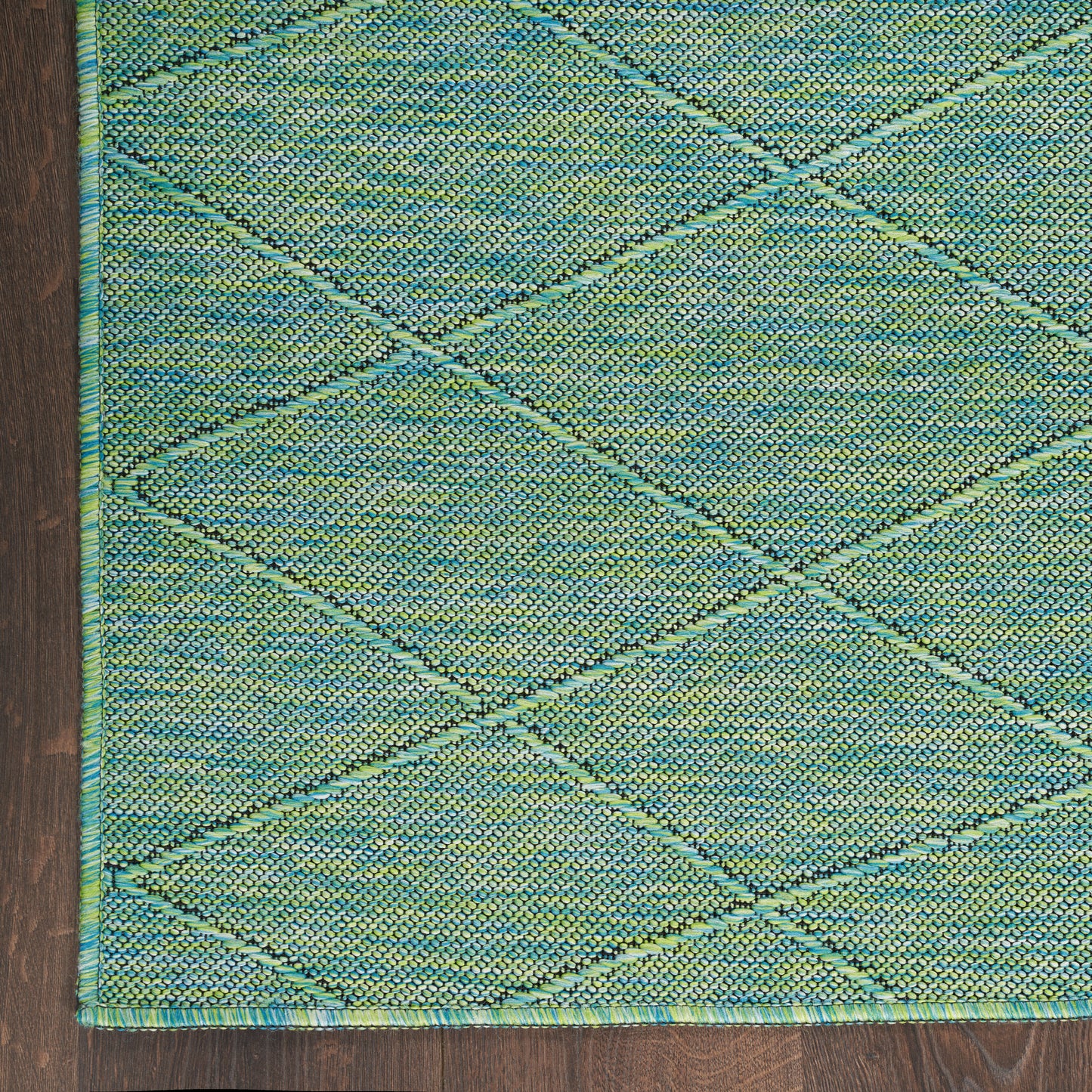 Nourison Washable Solutions 8' x 10' Blue/Green Modern Rug