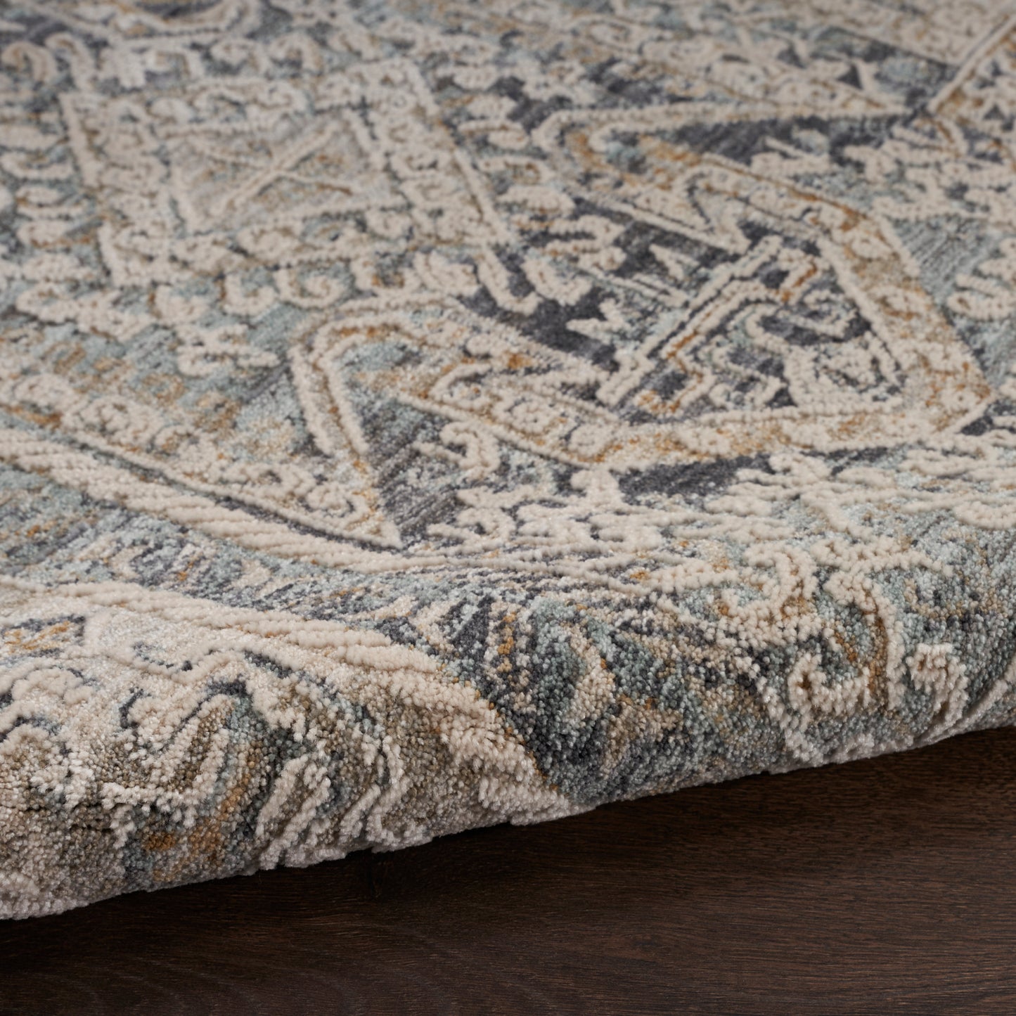 Nourison Lynx 9'10" x 13'6" Ivory Charcoal Vintage Indoor Rug
