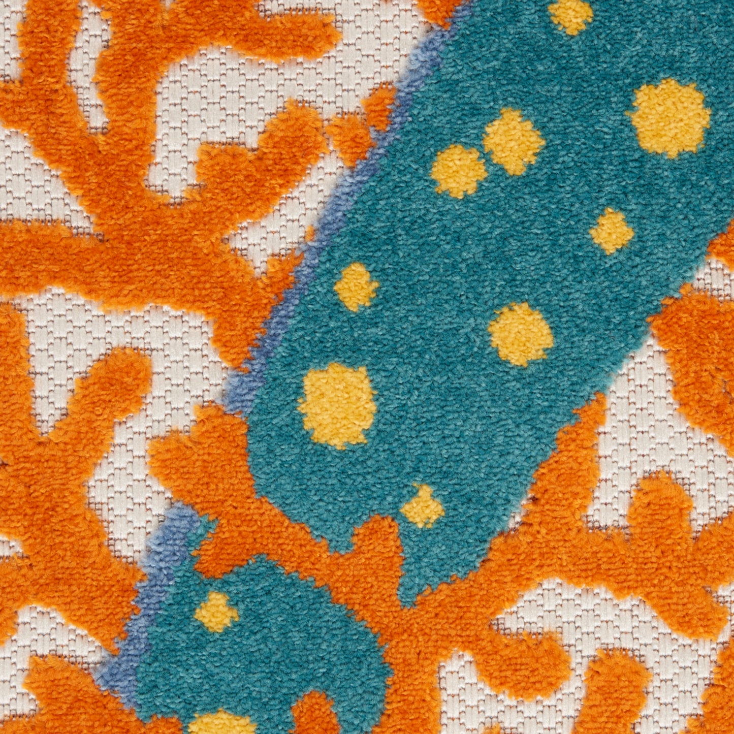 Nourison Aloha 5'3" x Round Multicolor Coastal, Nautical & Beach Rug