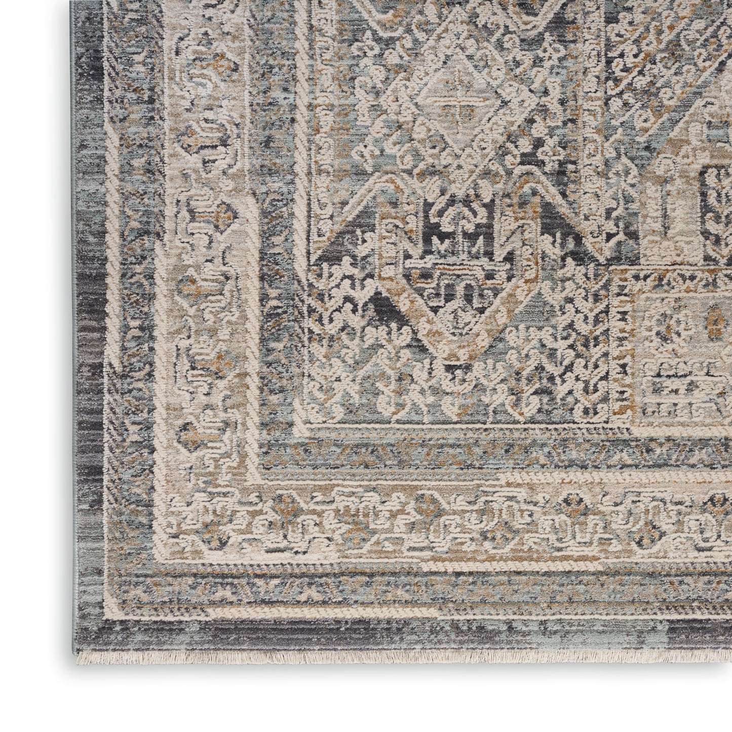 Nourison Lynx 12' x 15'9" Ivory Charcoal Vintage Indoor Rug