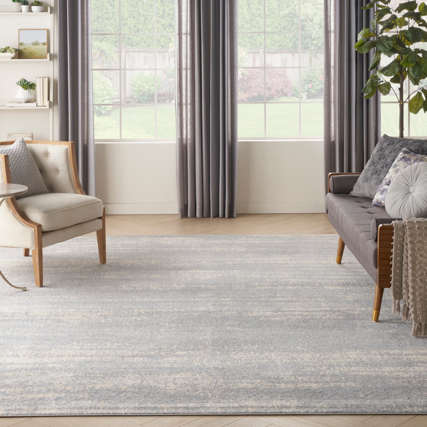 Nourison Nourison Essentials 10' x 14' Grey Beige Modern Rug
