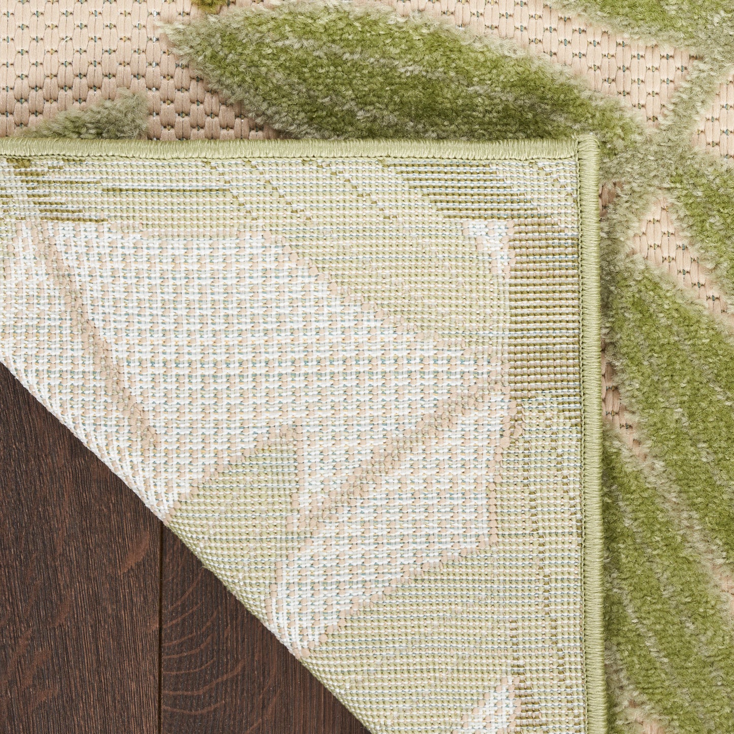 Nourison Aloha 2'3" x 8' Ivory Green Outdoor Rug