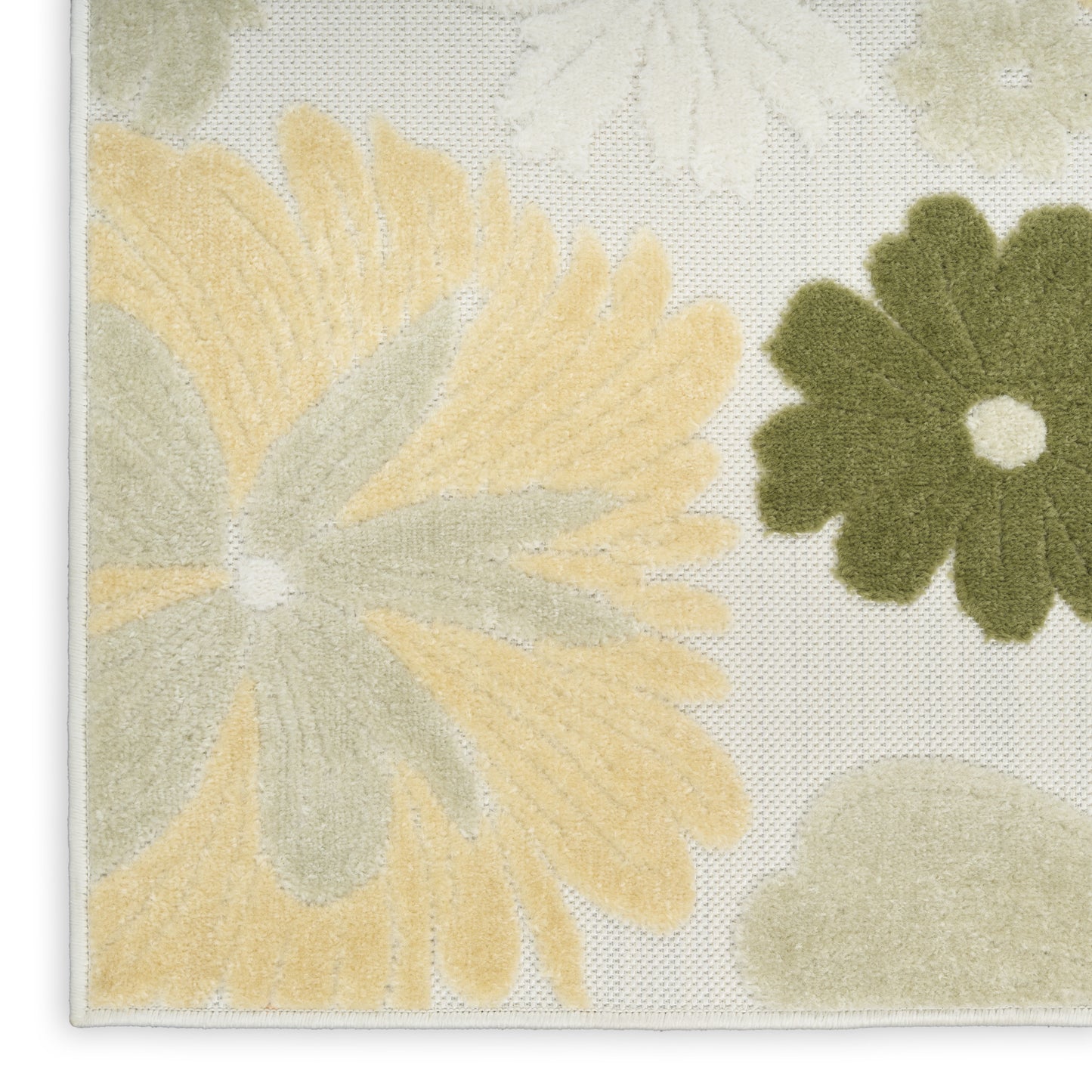 Nourison Aloha 2'8" x 4' Ivory Green Modern Rug