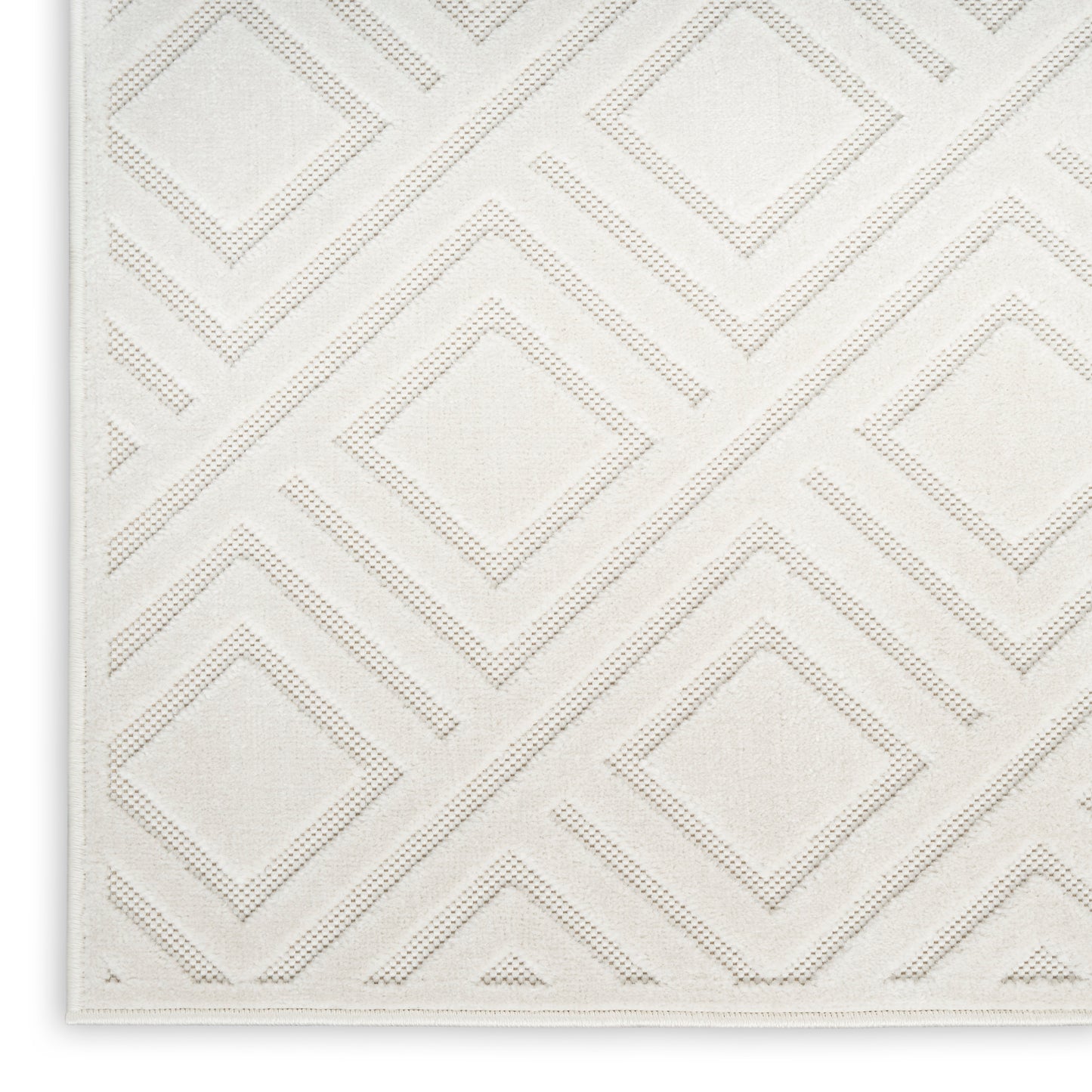 Nourison Care Free 3'11" x 5'11" Ivory Modern Indoor Rug