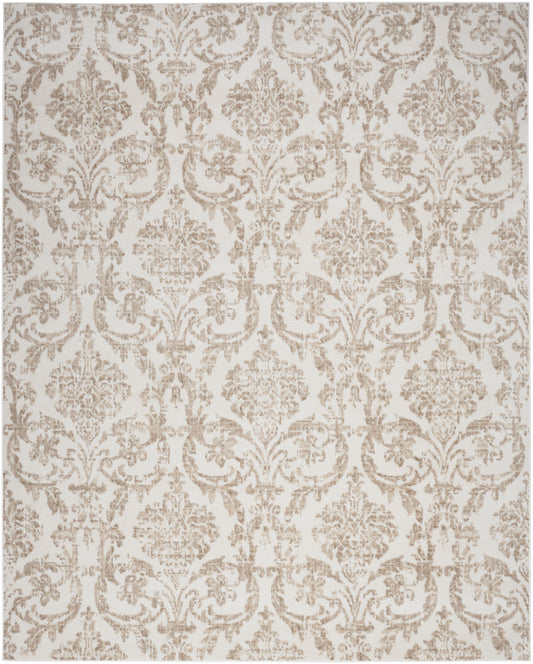 Nourison Jubilant 7'10" x 9'10" Ivory Beige Vintage Indoor Rug