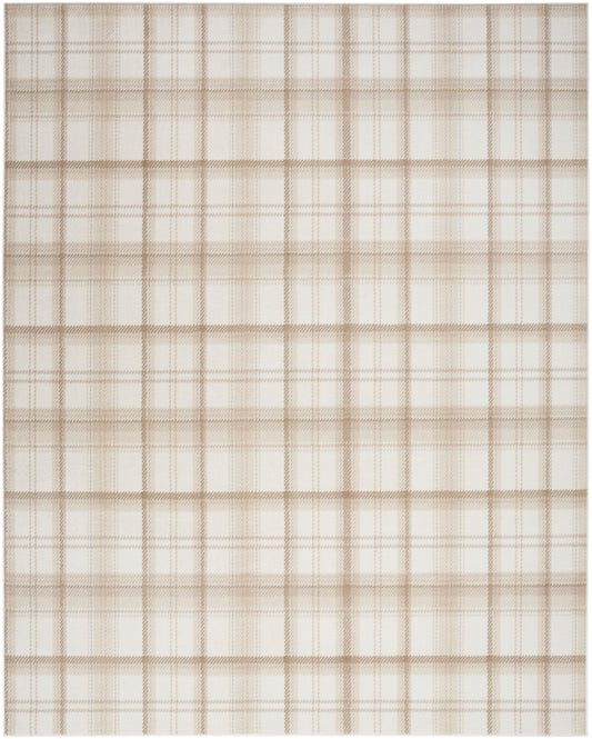 Nourison Grafix 5'3" x 7'3" Ivory Beige Farmhouse Indoor Rug