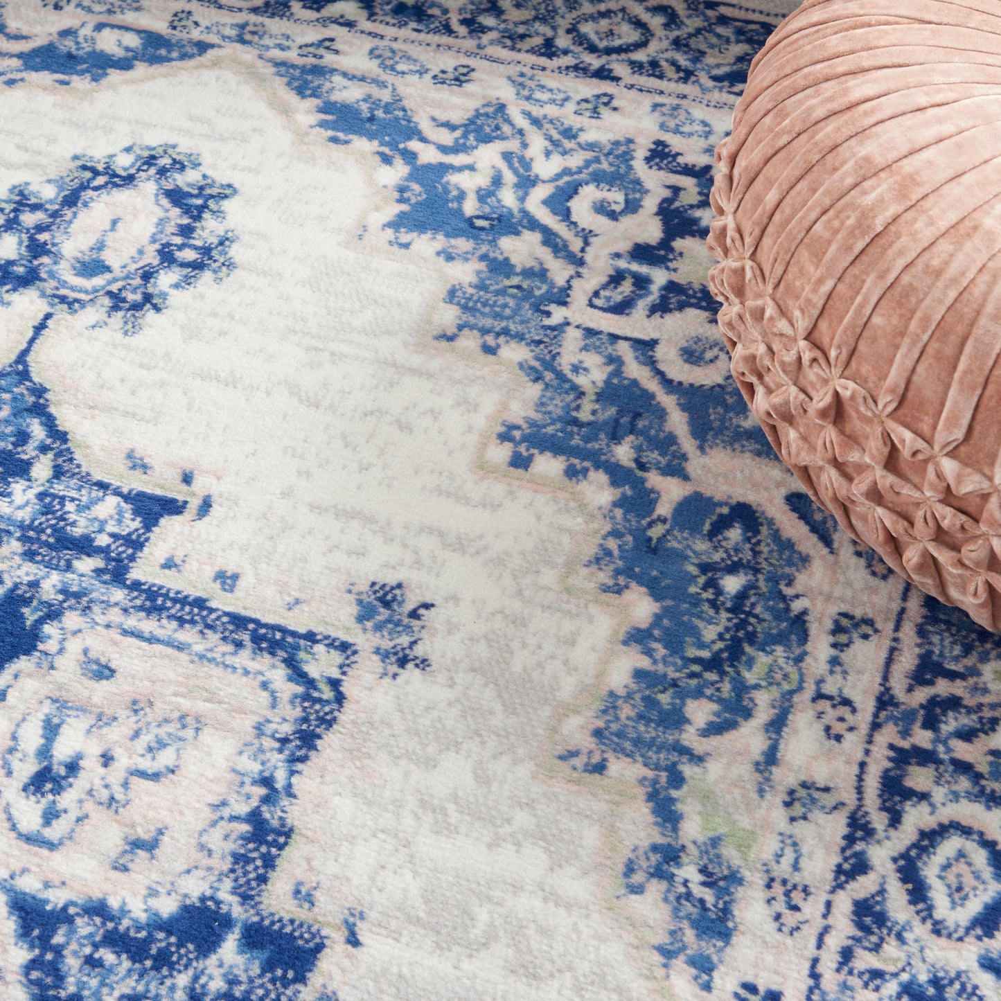 Nourison Whimsicle 5' x 7' Ivory Blue Farmhouse Indoor Rug