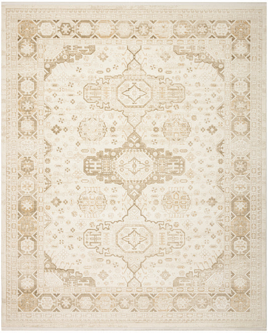 Nourison Pardis 7'10" x 9'10" Ivory Beige Vintage Indoor Rug