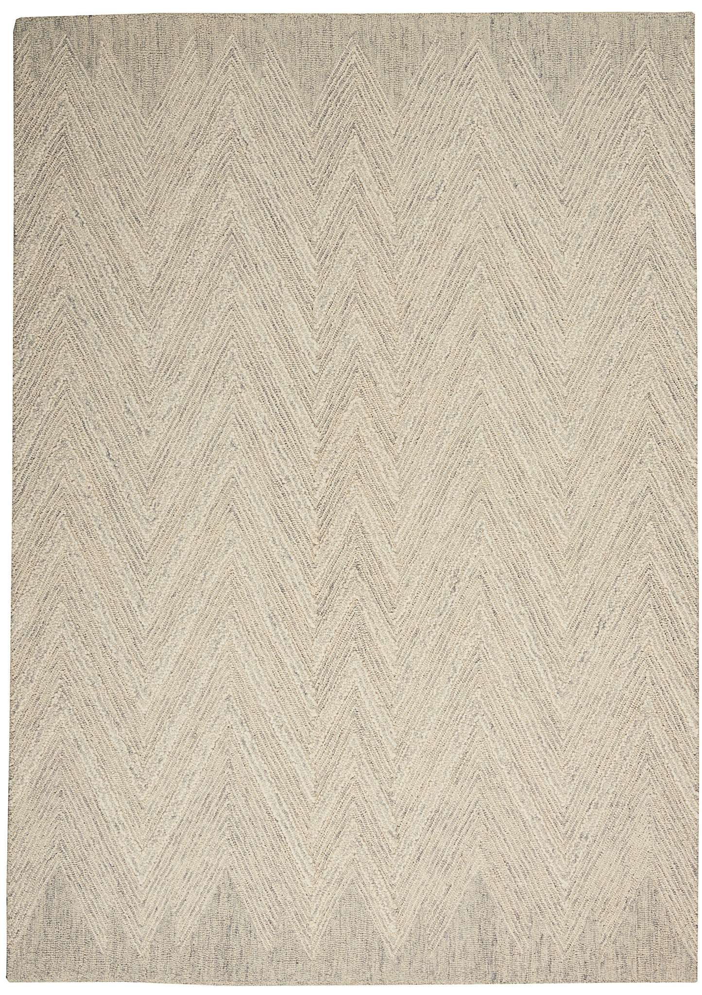 Nourison Interlock 3'9" x 5'9" Ivory/Grey Modern Indoor Rug