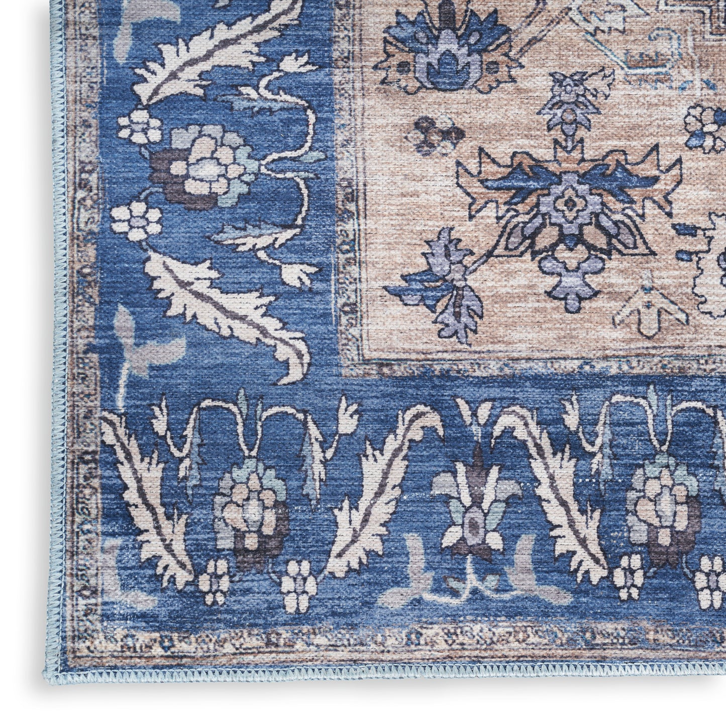 Nourison Grand Washables 2' x 3'9" Denim Vintage Indoor Rug