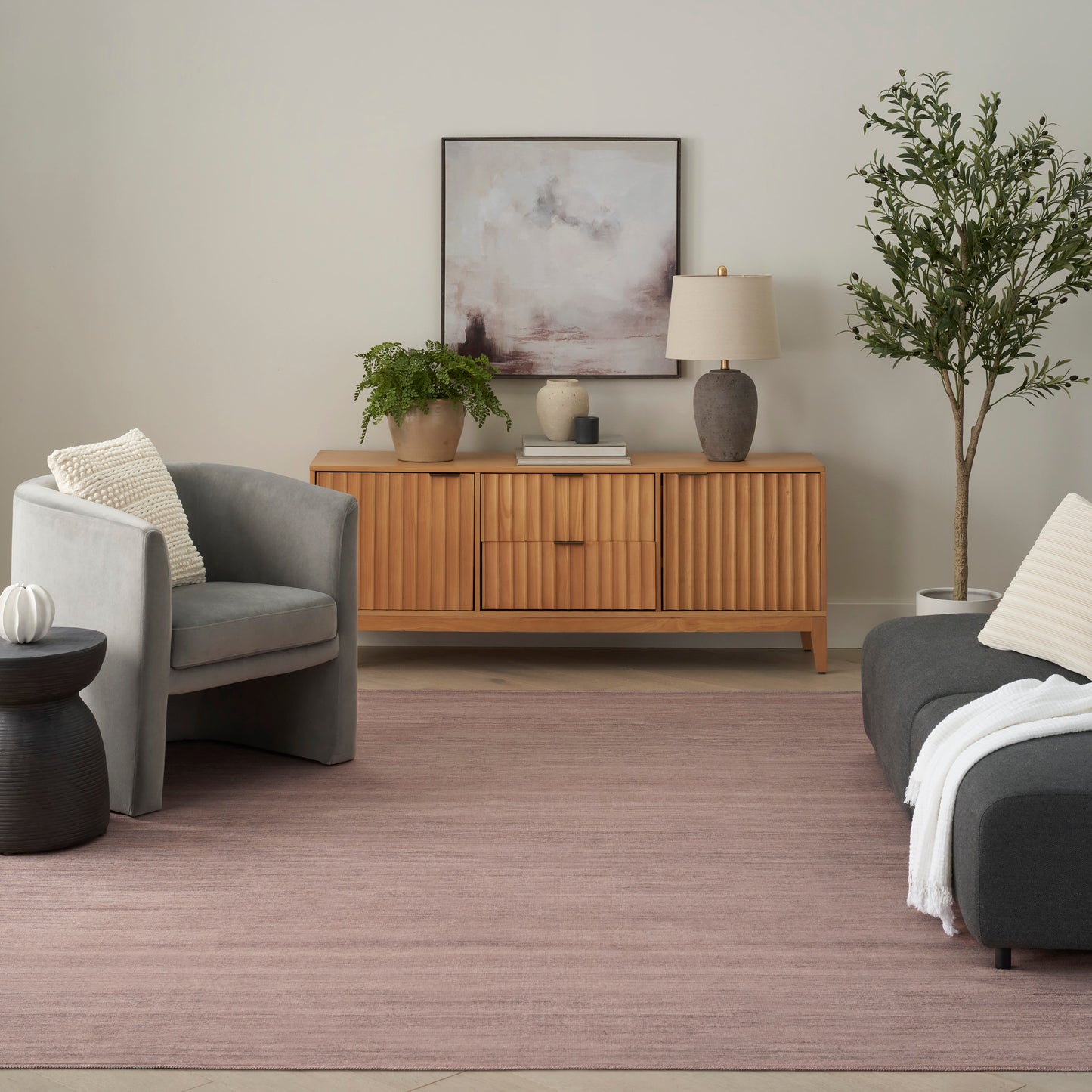 Nourison Washable Essentials 6' x 9' Natural Modern Indoor Rug