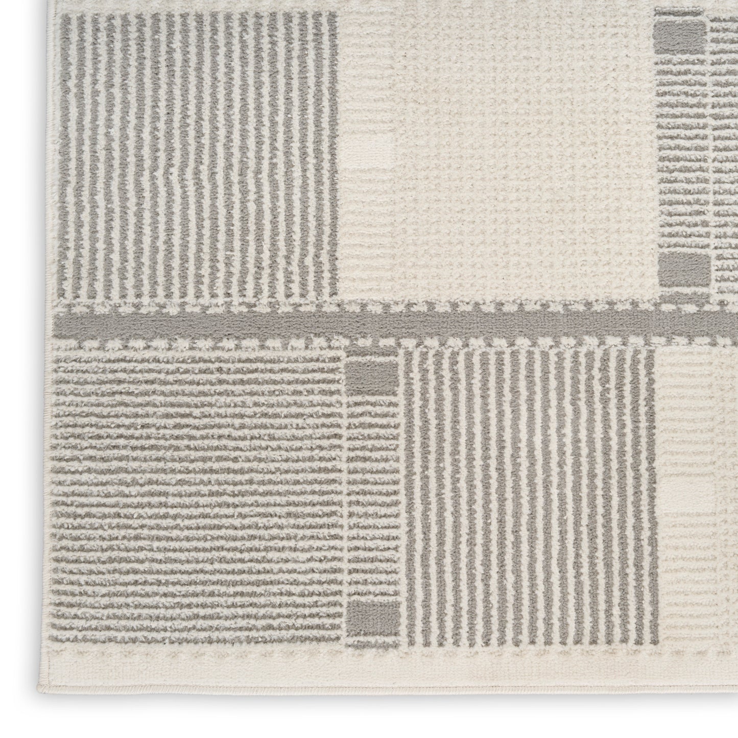 Nourison Nordic 8' x 10' Ivory Grey Modern Indoor Rug