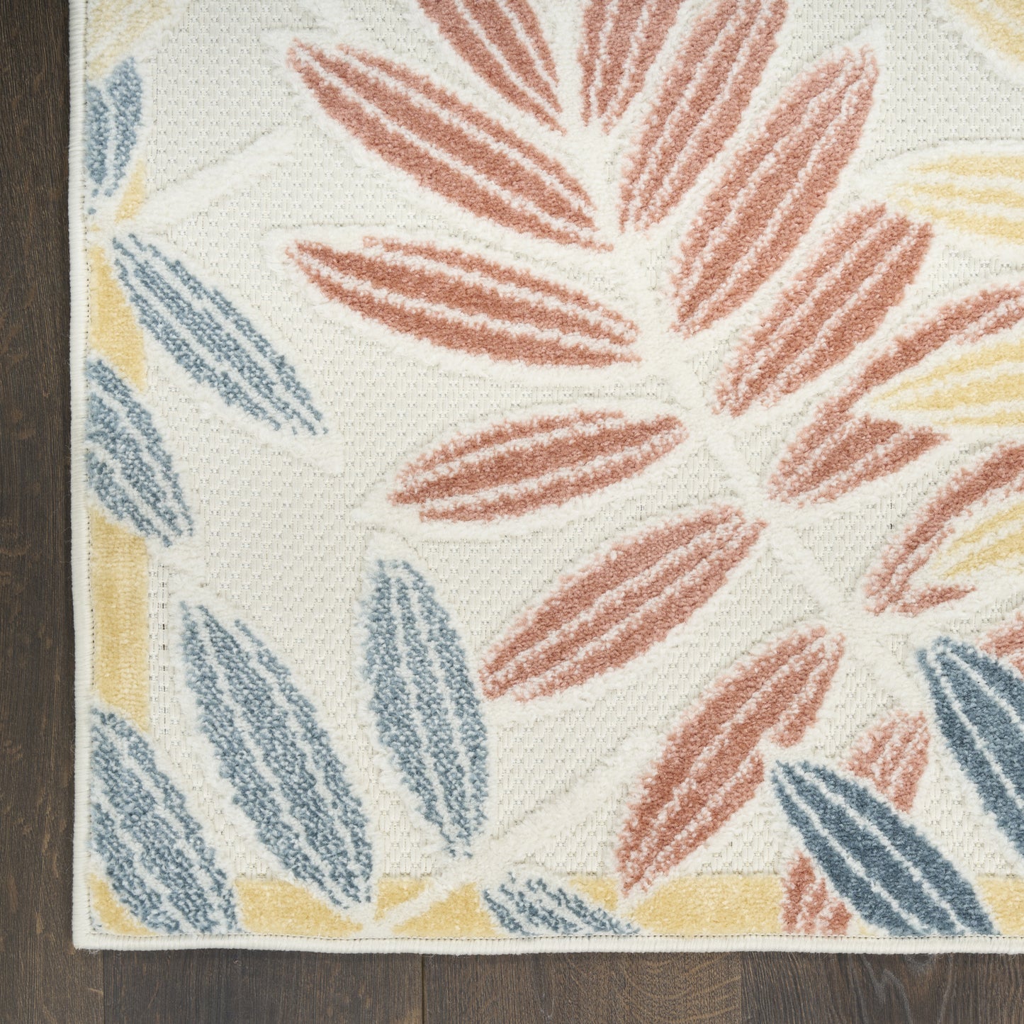 Nourison Aloha 7'10" x 10'6" Ivory Blue Modern Rug