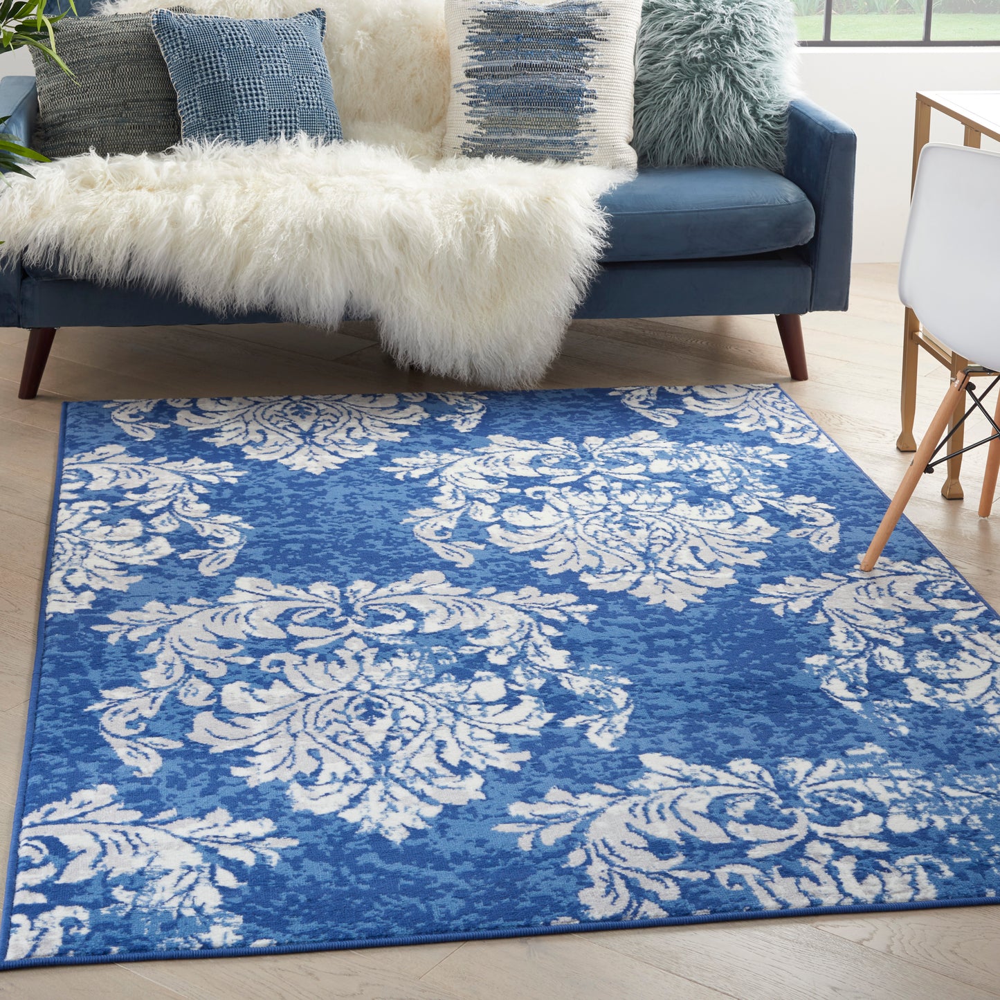 Nourison Whimsicle 5' x 7' Navy Ivory Farmhouse Indoor Rug