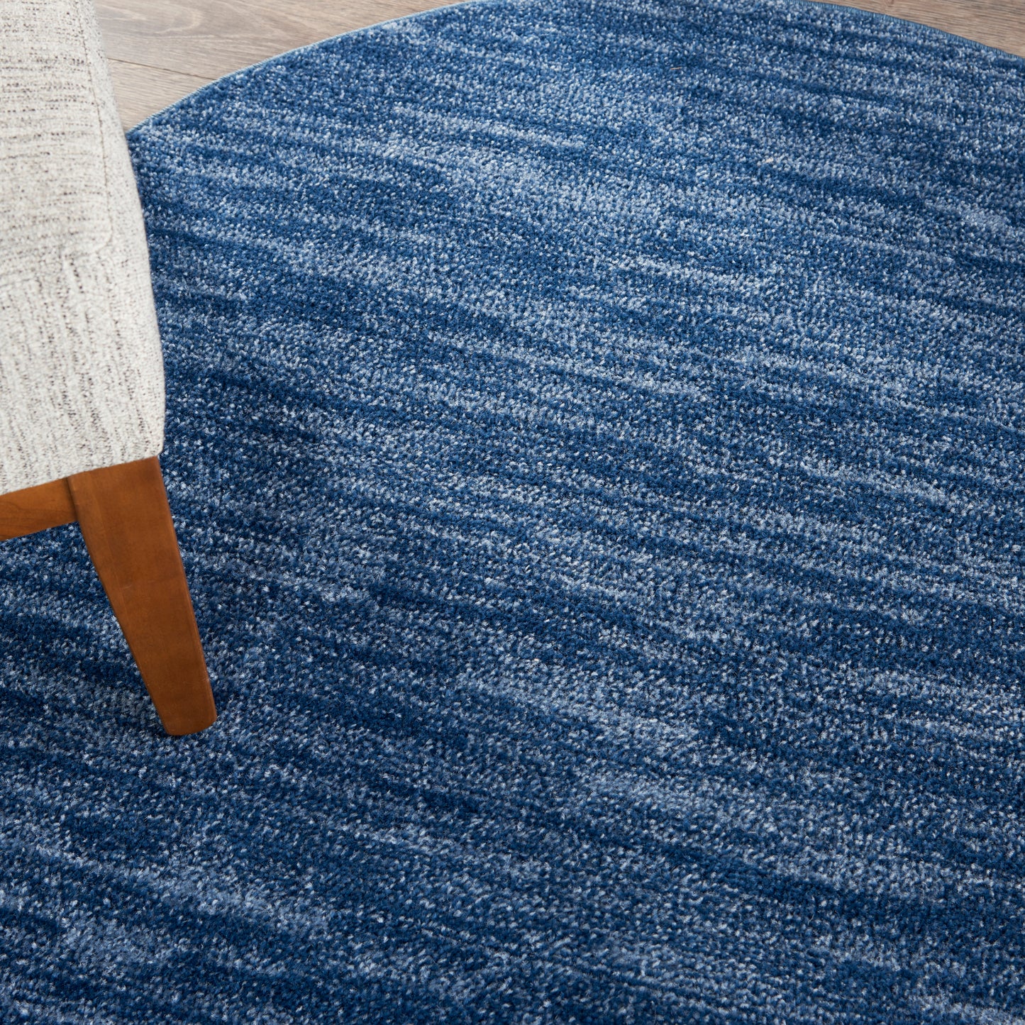 Nourison Nourison Essentials 4' x Round Navy Blue Outdoor Rug