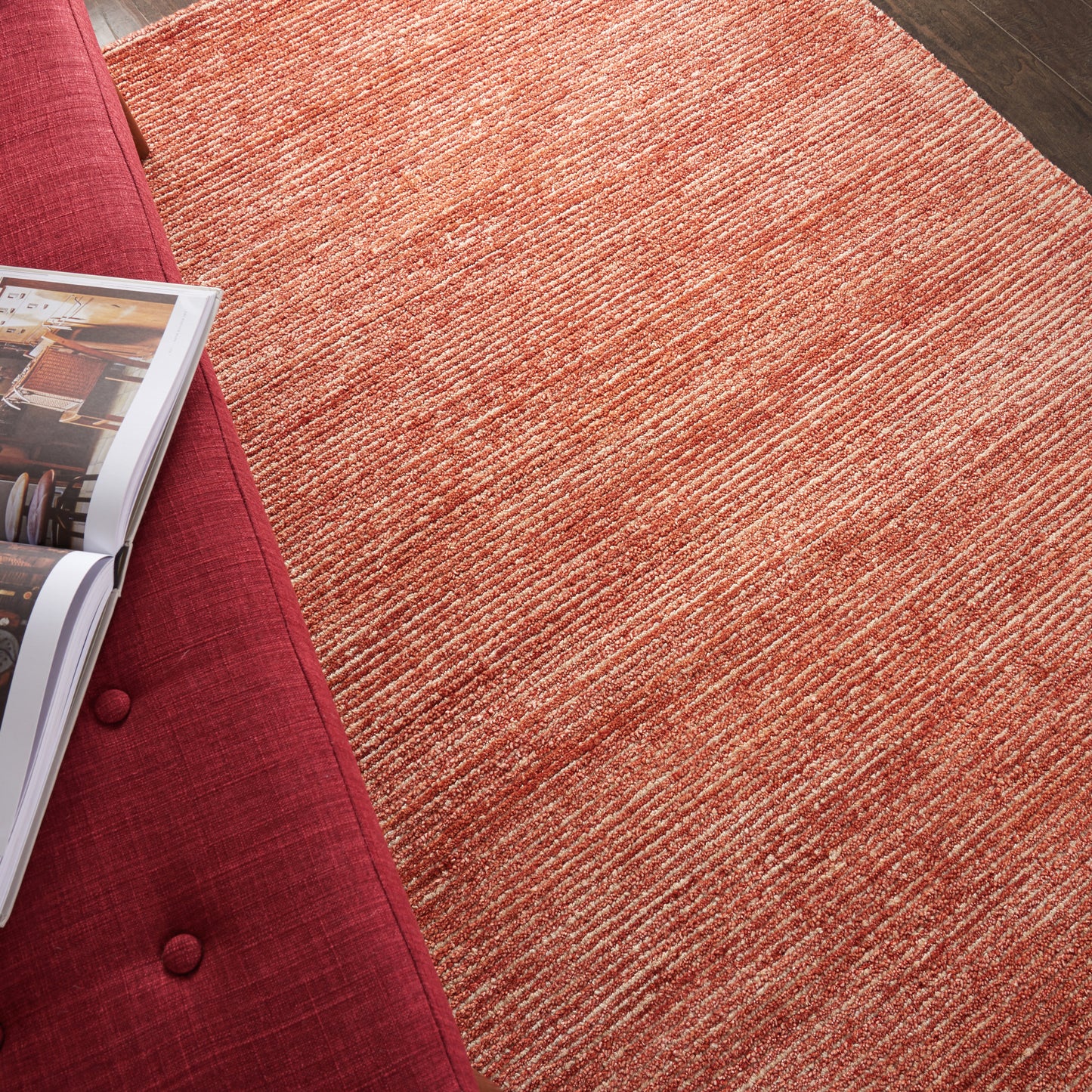 Nourison Weston 3'9" x 5'9" Brick Modern Indoor Rug