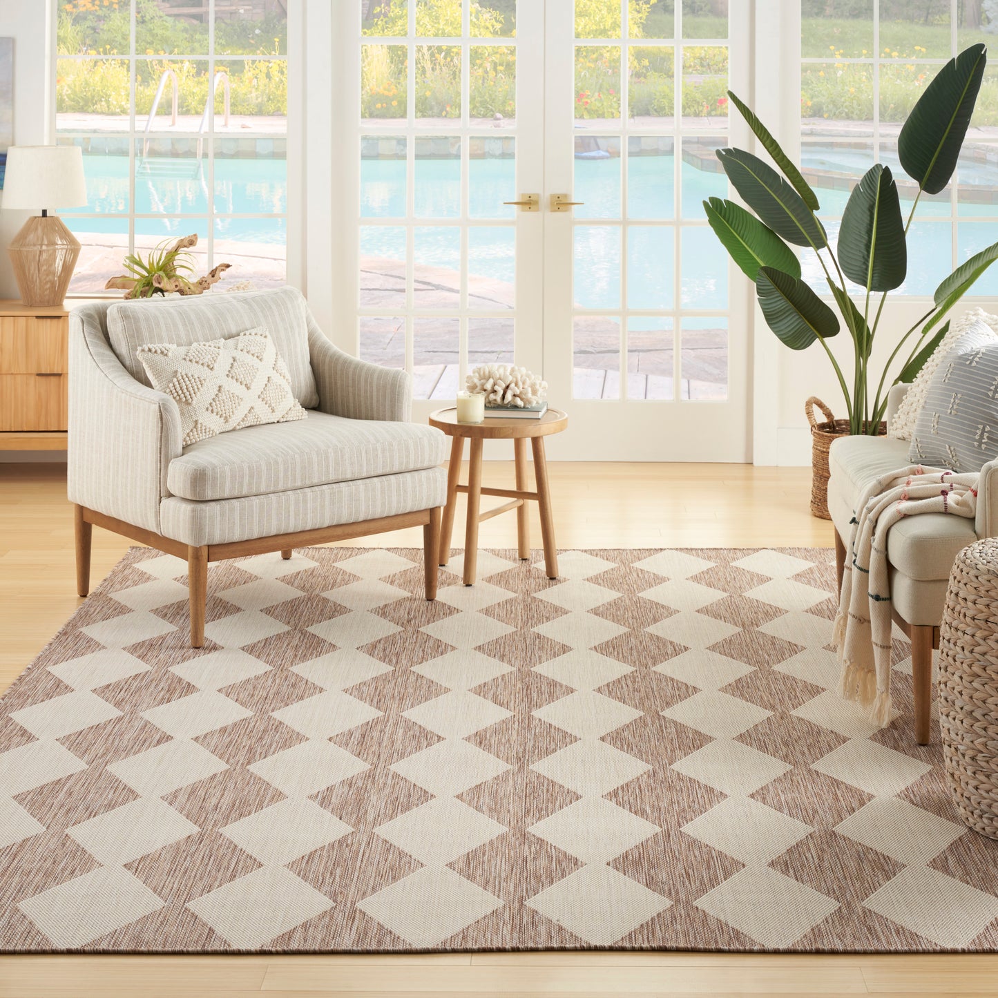 Nourison Positano 5' x 7' Beige Modern Rug