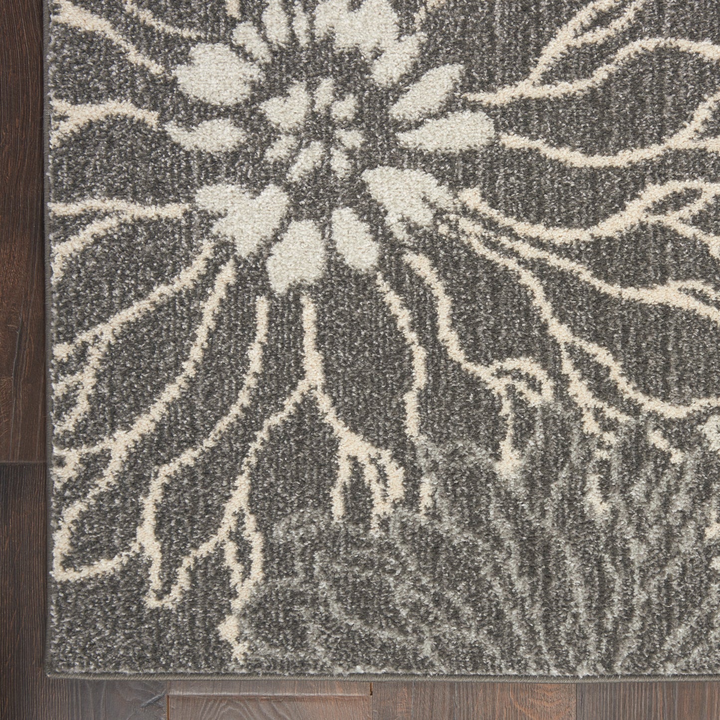Nourison Passion 2'2" x 10' Charcoal Blue Contemporary Indoor Rug