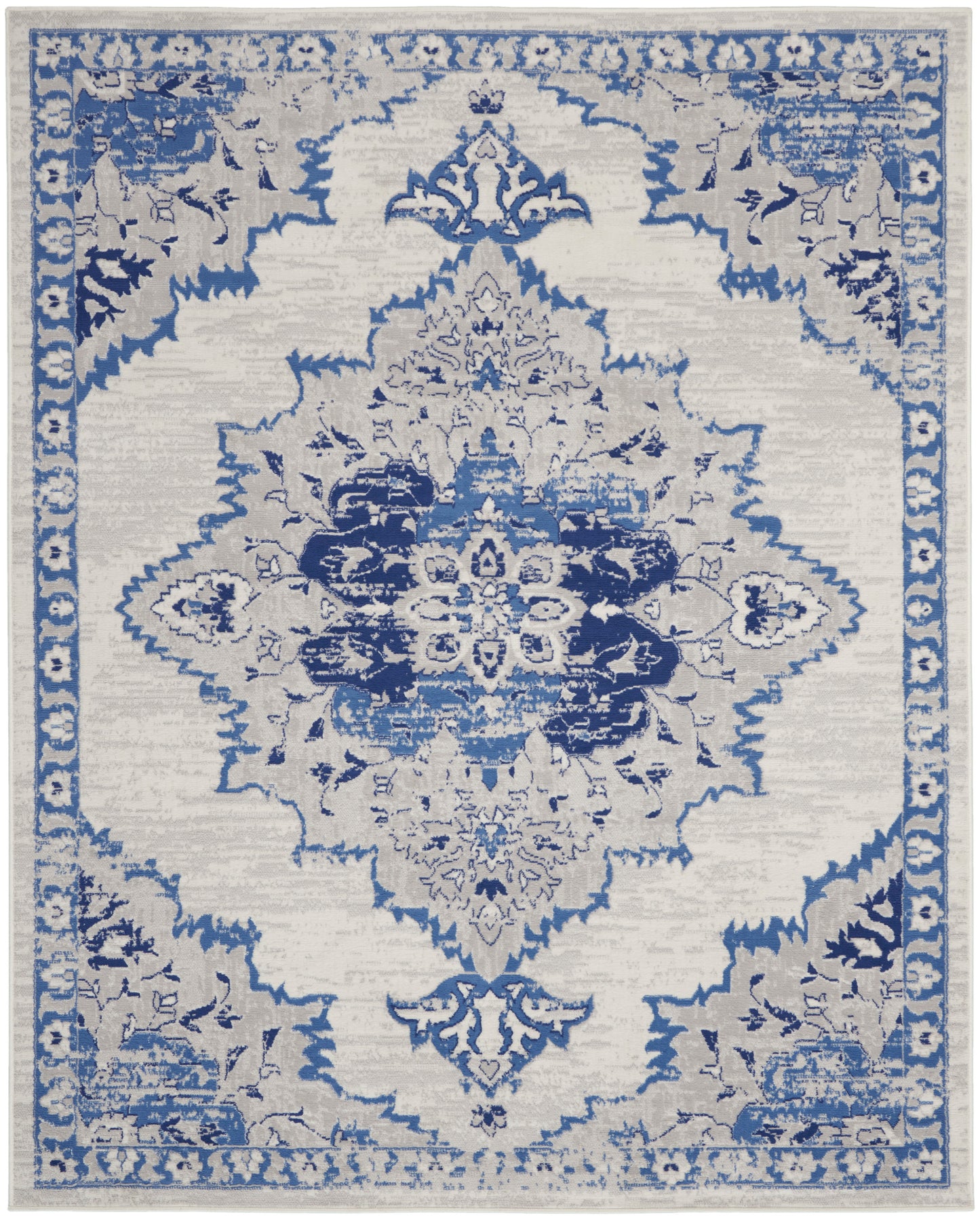 Nourison Whimsicle 7' x 10' Ivory Blue Bohemian Indoor Rug