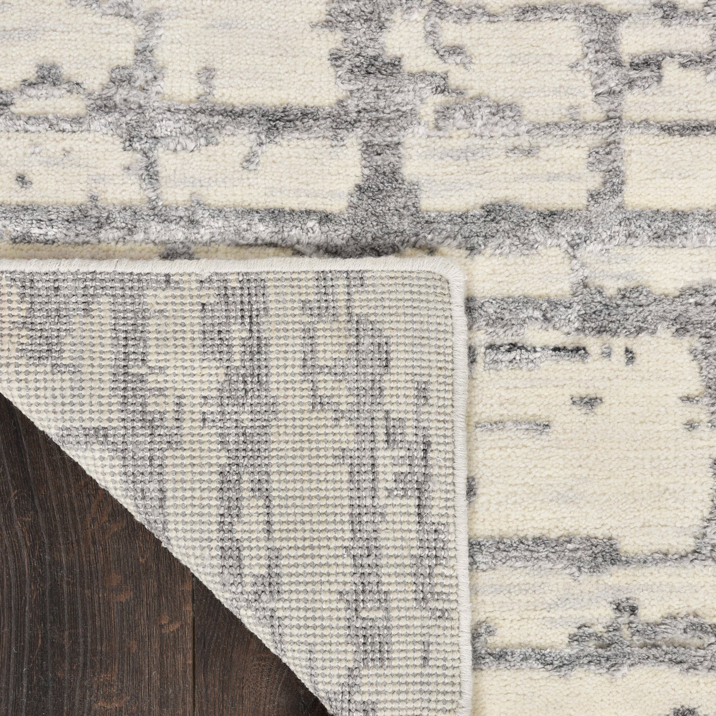 Nourison Luna 9'9" x 13'9" Ivory Grey Modern Indoor Rug