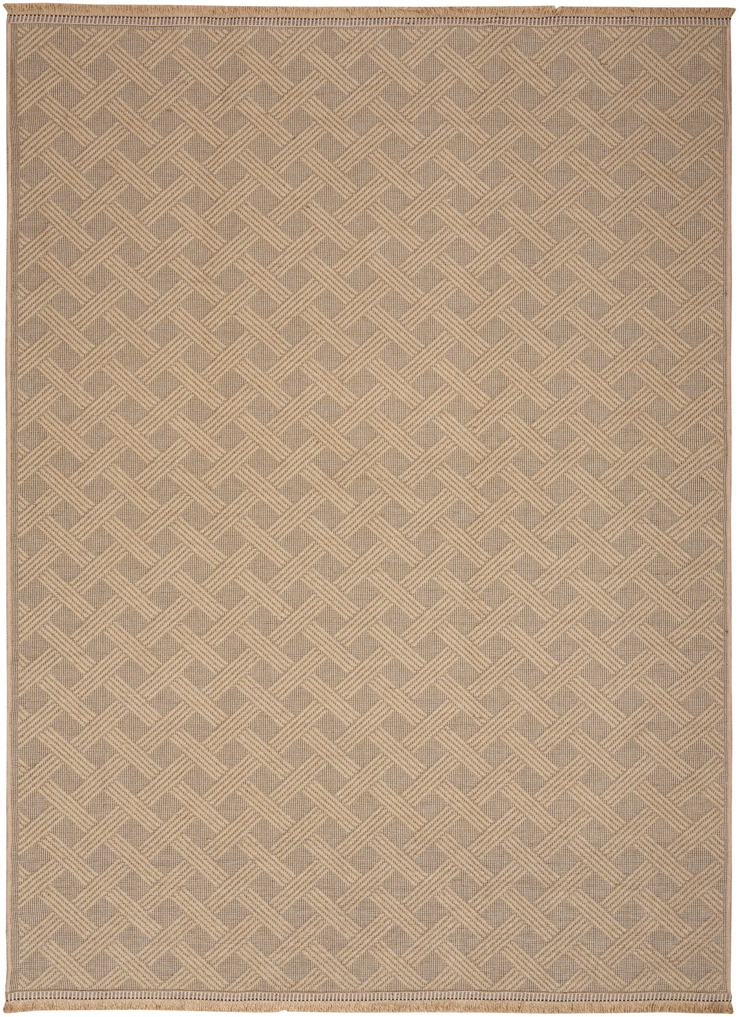 Nourison Washable Jute 3'11" x 5'11" Natural Modern Indoor Rug