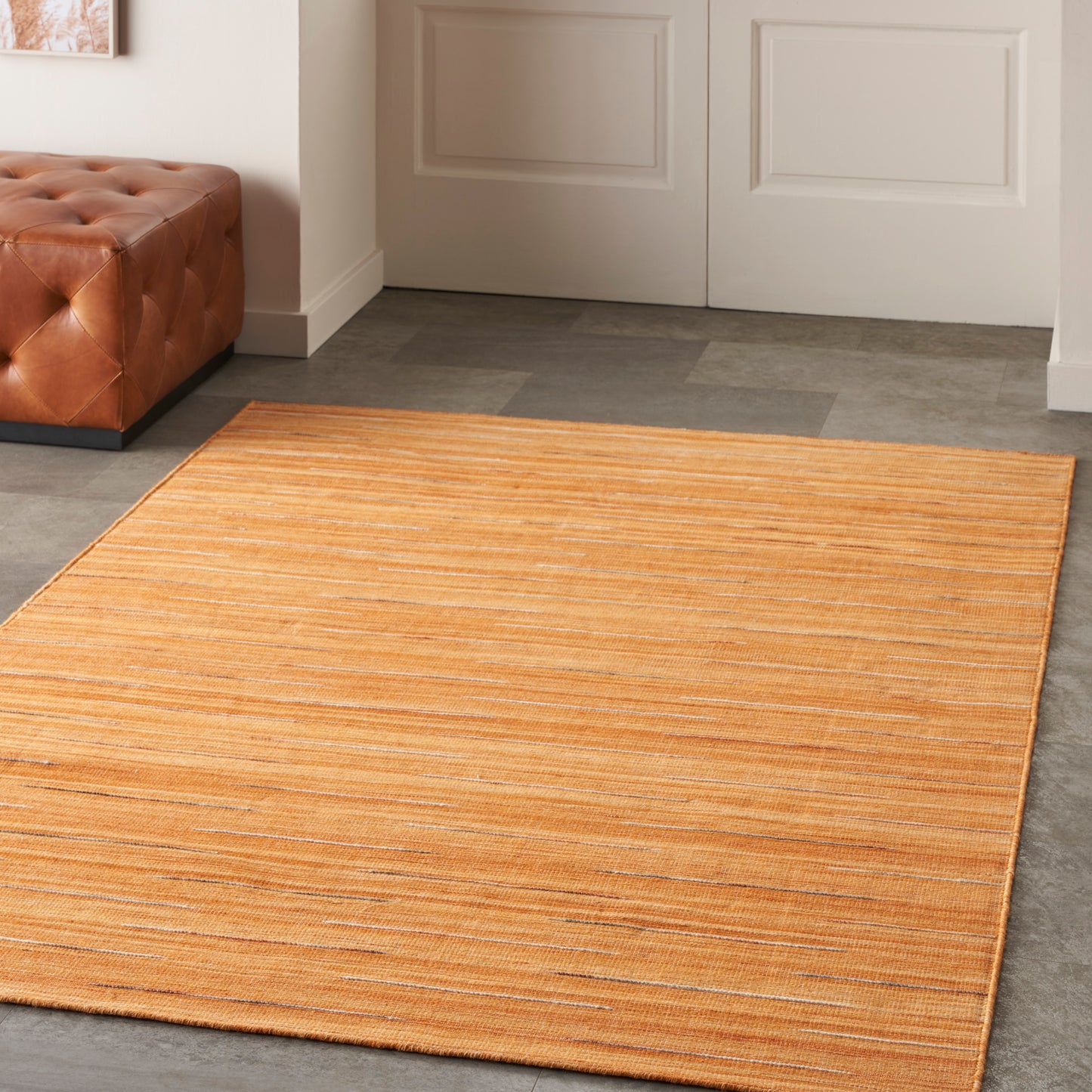 Nourison Interweave 5'3" x 7'3" Orange Modern Indoor Rug