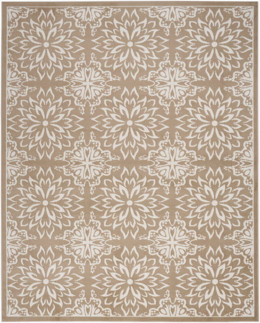 Nourison Jubilant 5'3" x 7'3" Taupe Farmhouse Indoor Rug