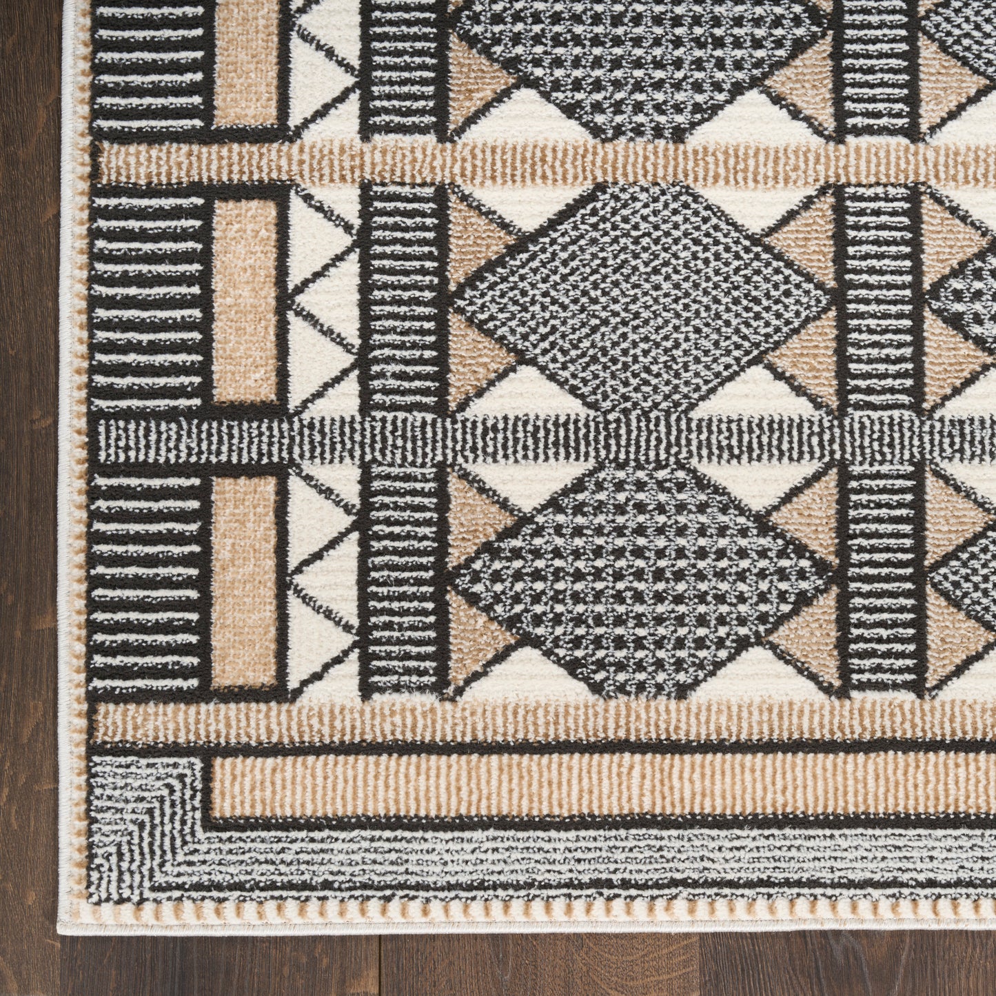 Nourison Nordic 5' x 7' Ivory Multicolor Modern Indoor Rug
